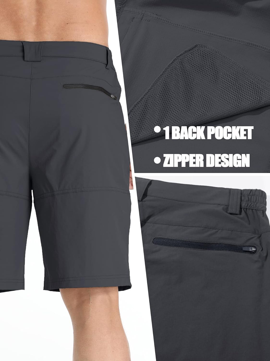 TACVASEN Men's Summer Outdoor Shorts Quick Dry Water Resistant Cargo Casual Golf Work Hiking Shorts (NO Belt) - Image 7