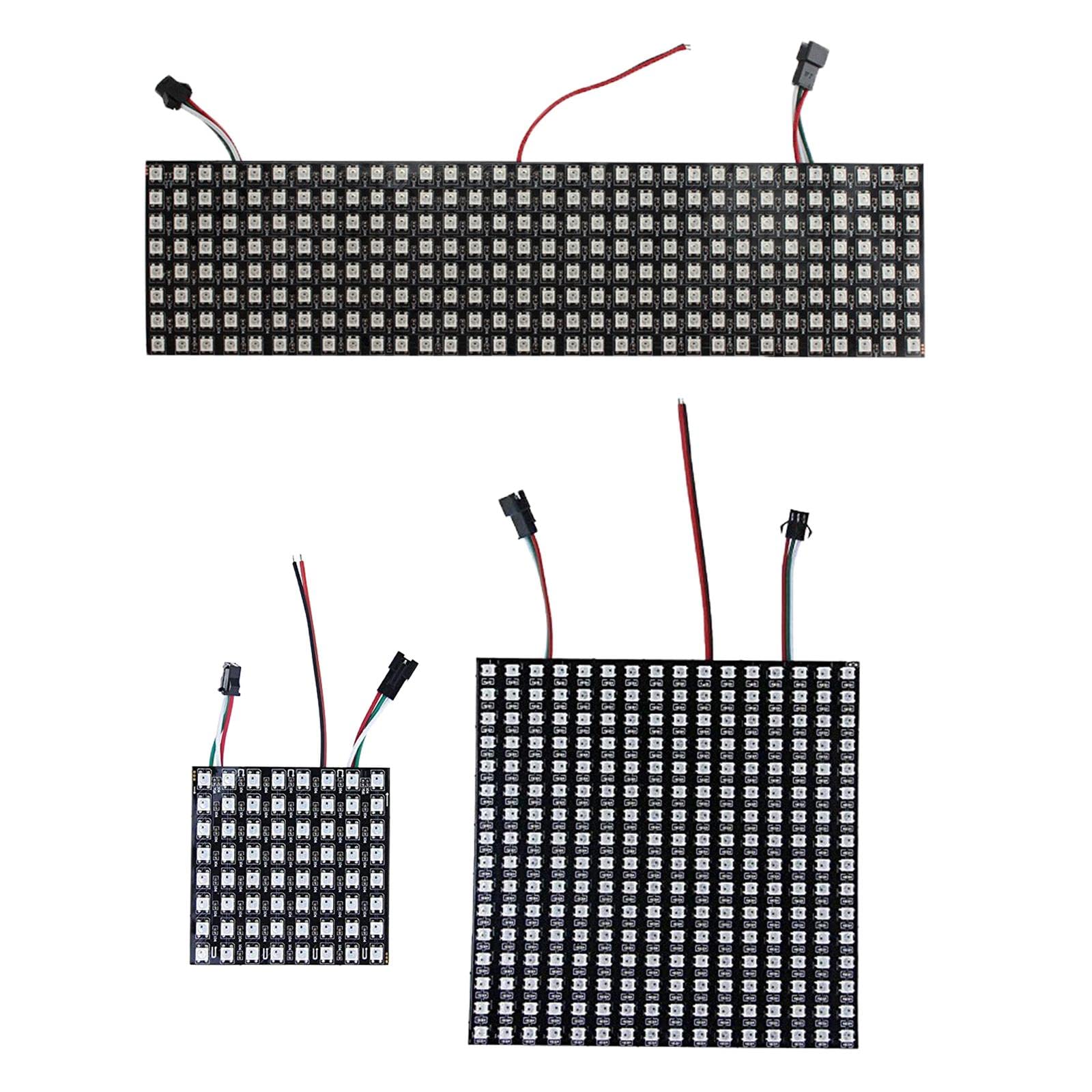 Lot de 10 panneaux matriciels LED Pixels WS2812B RVB pour image numérique et vidéo 8 x 8 cm