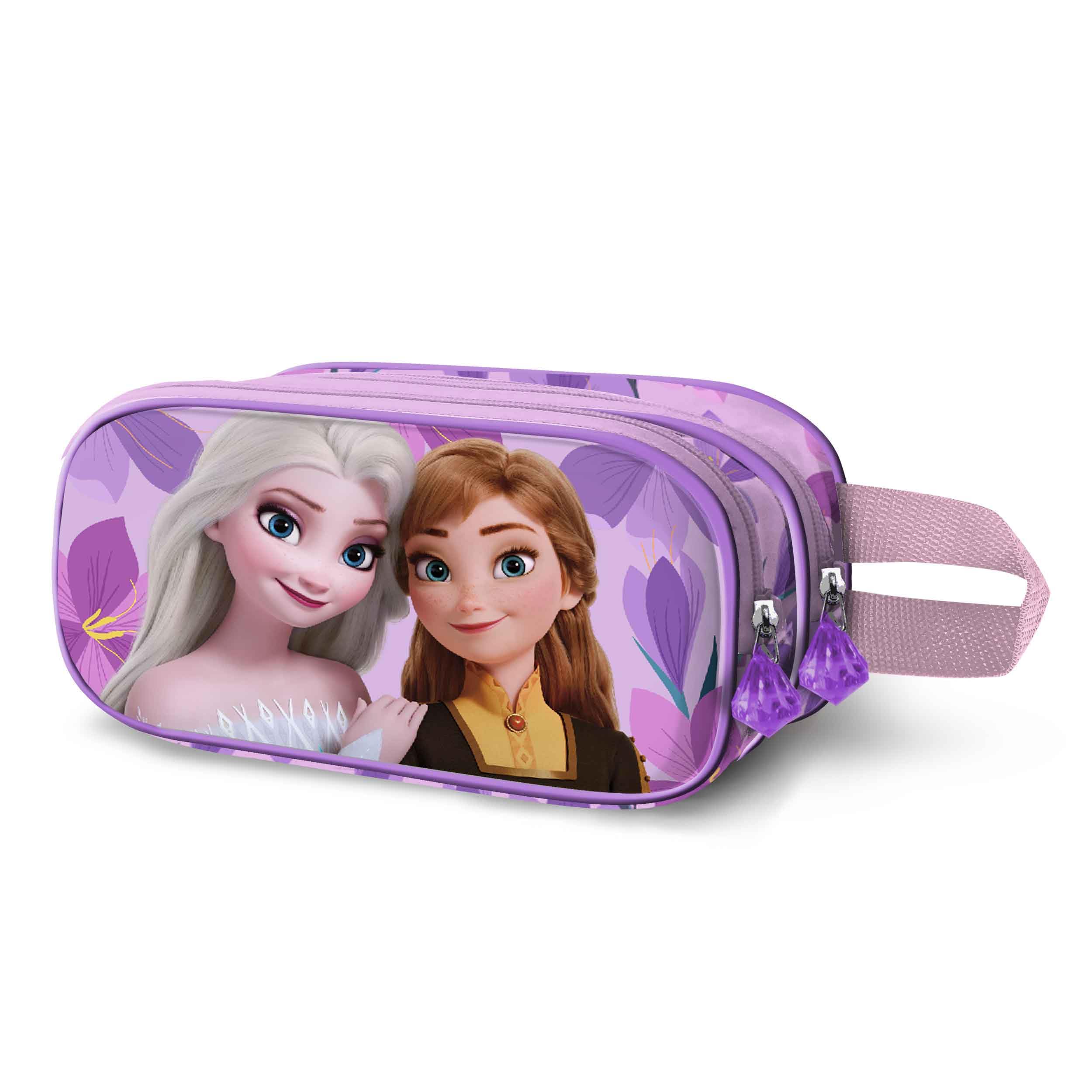 KARACTERMANIA Disney Frozen 2 Violet-3D Double Pencil Case, Lilac, 22 x 10 cm
