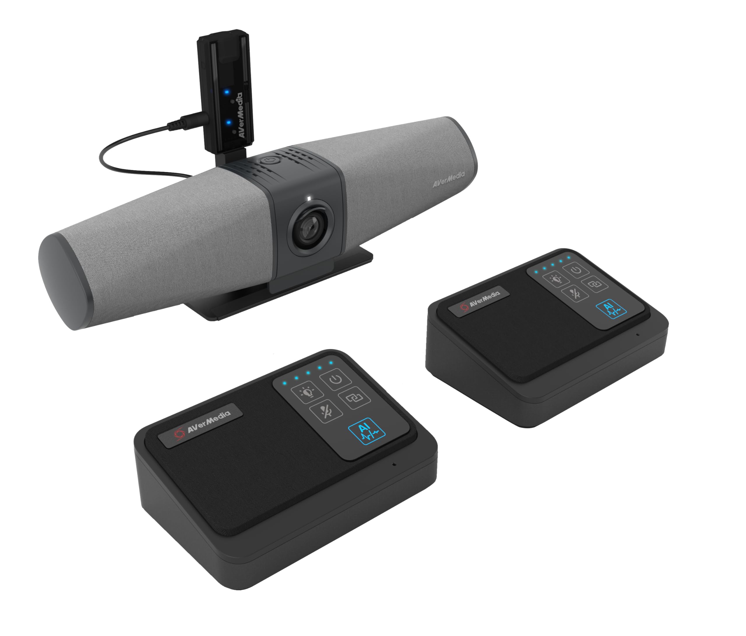 AVerMedia Wireless Expansion Microphone AW111 & 4K Video Conference Camera PA511D