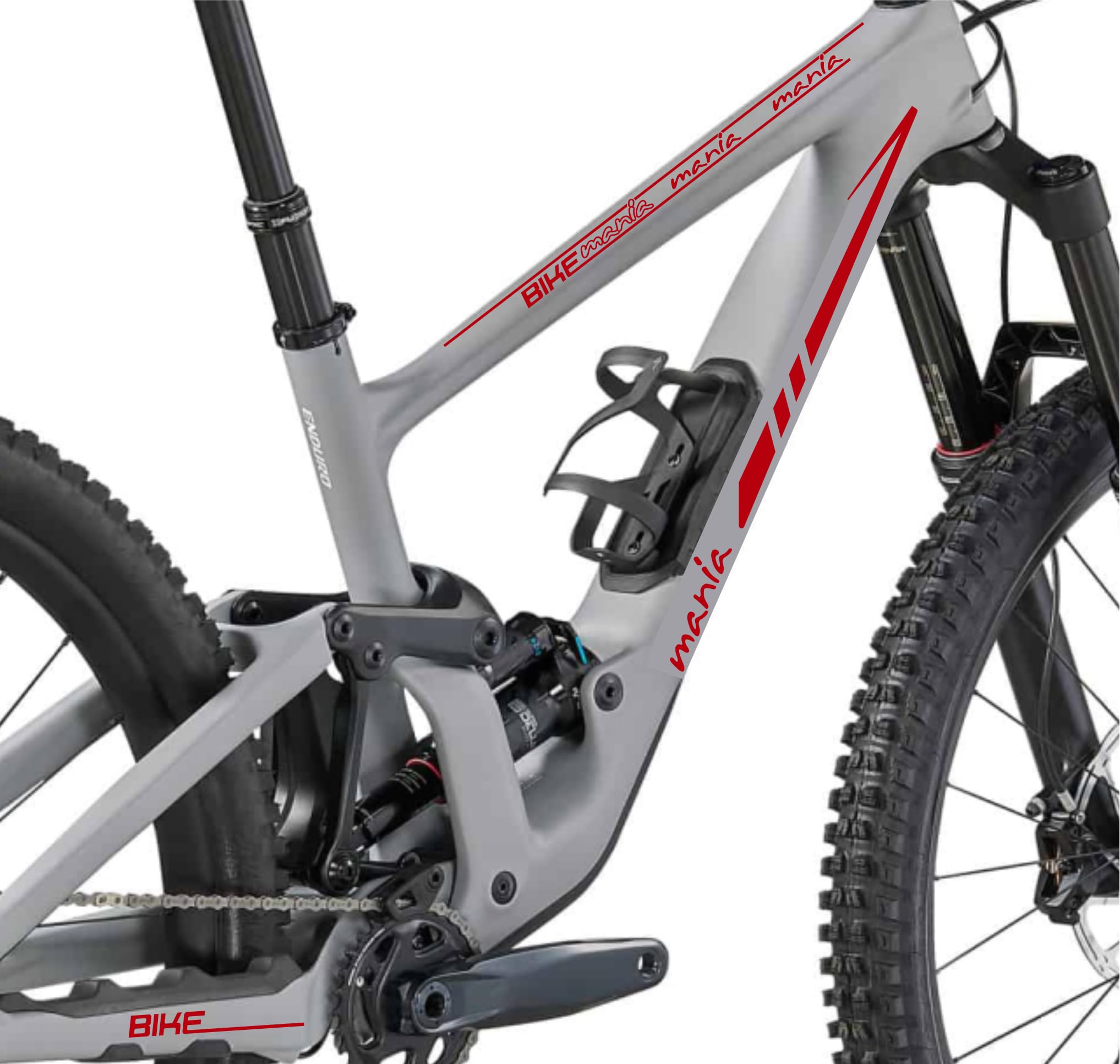 Kit 8 Adesivi Protezione Telaio Bici – Opaco, In Vinile Made In Germany, Con Application Tape, Per MTB E Biciclette Universal