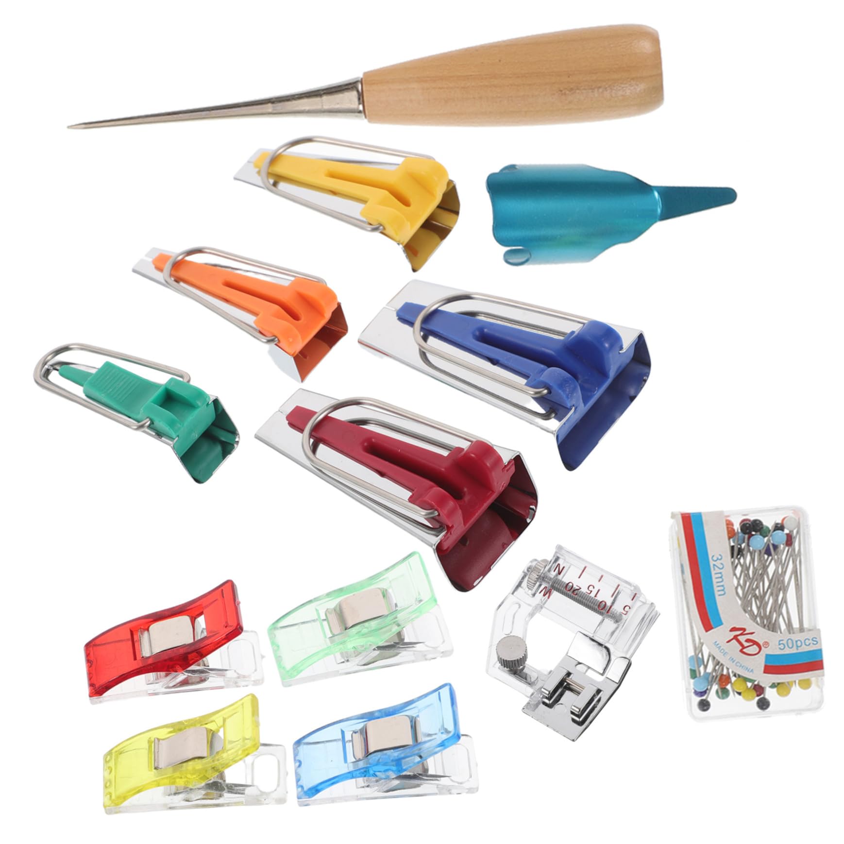ULDIGI Quilting Binding Tool Kit Bias Tape Maker Tool Sewing Supplies Portable Multi-Function Perfect for and Makers