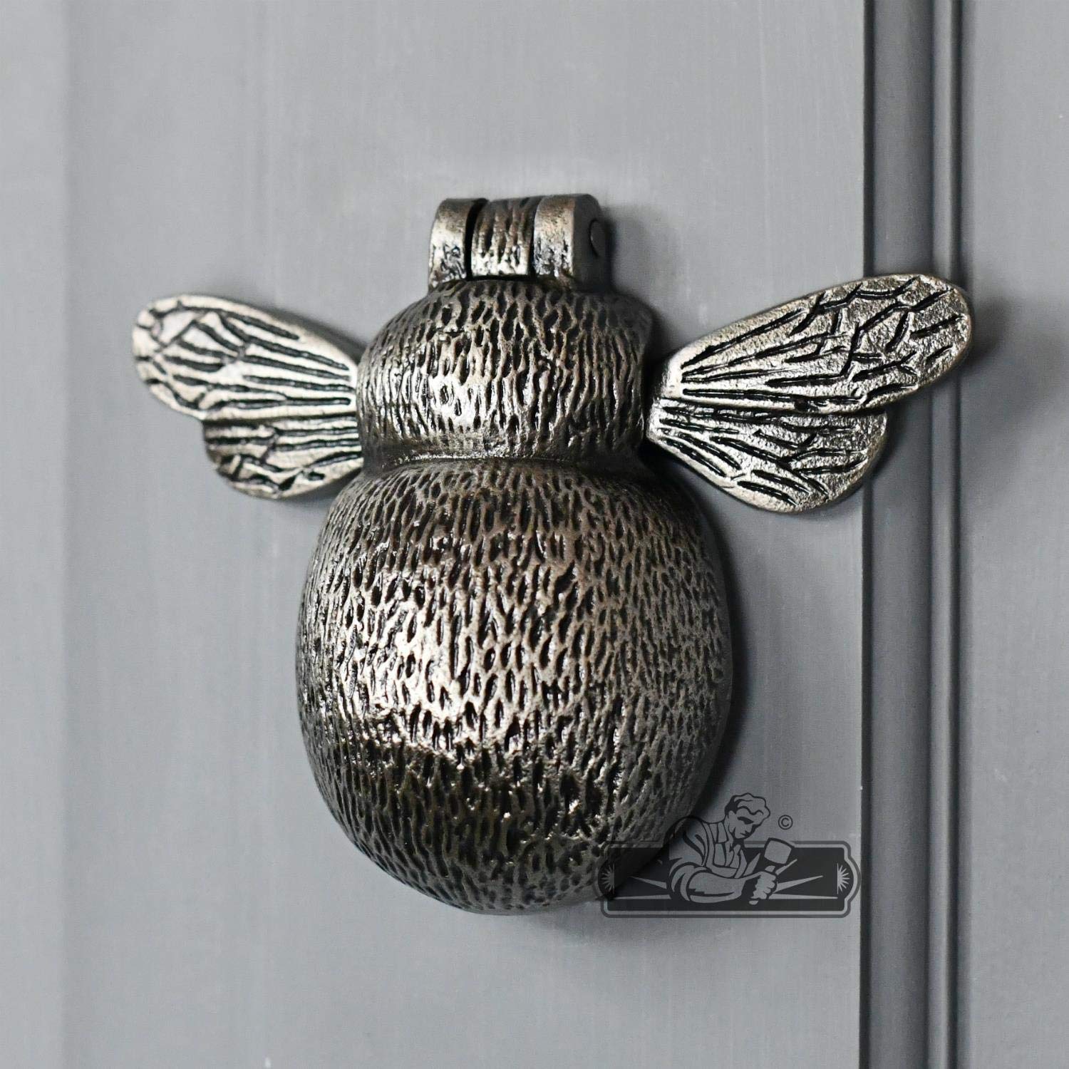 Antique Pewter Finish Bee Door Knocker Door Furniture - Supplied with Fixings