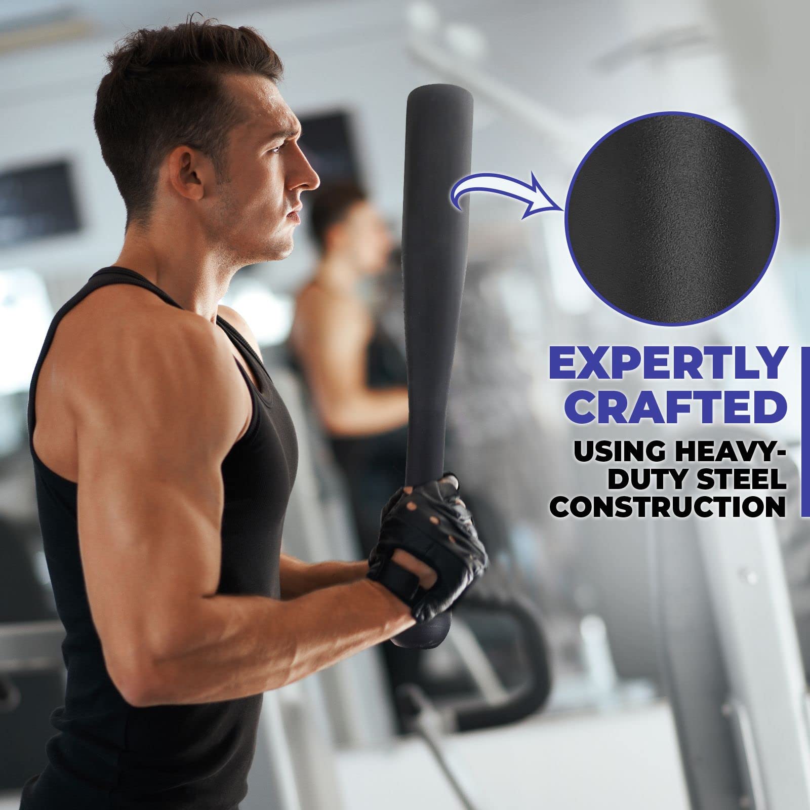A2ZCARE Steel Mace Exercise Club - Heavy Duty Steel Indian Clubs - Perfect for Strength Training, Full Body Workout and Rehabilitation