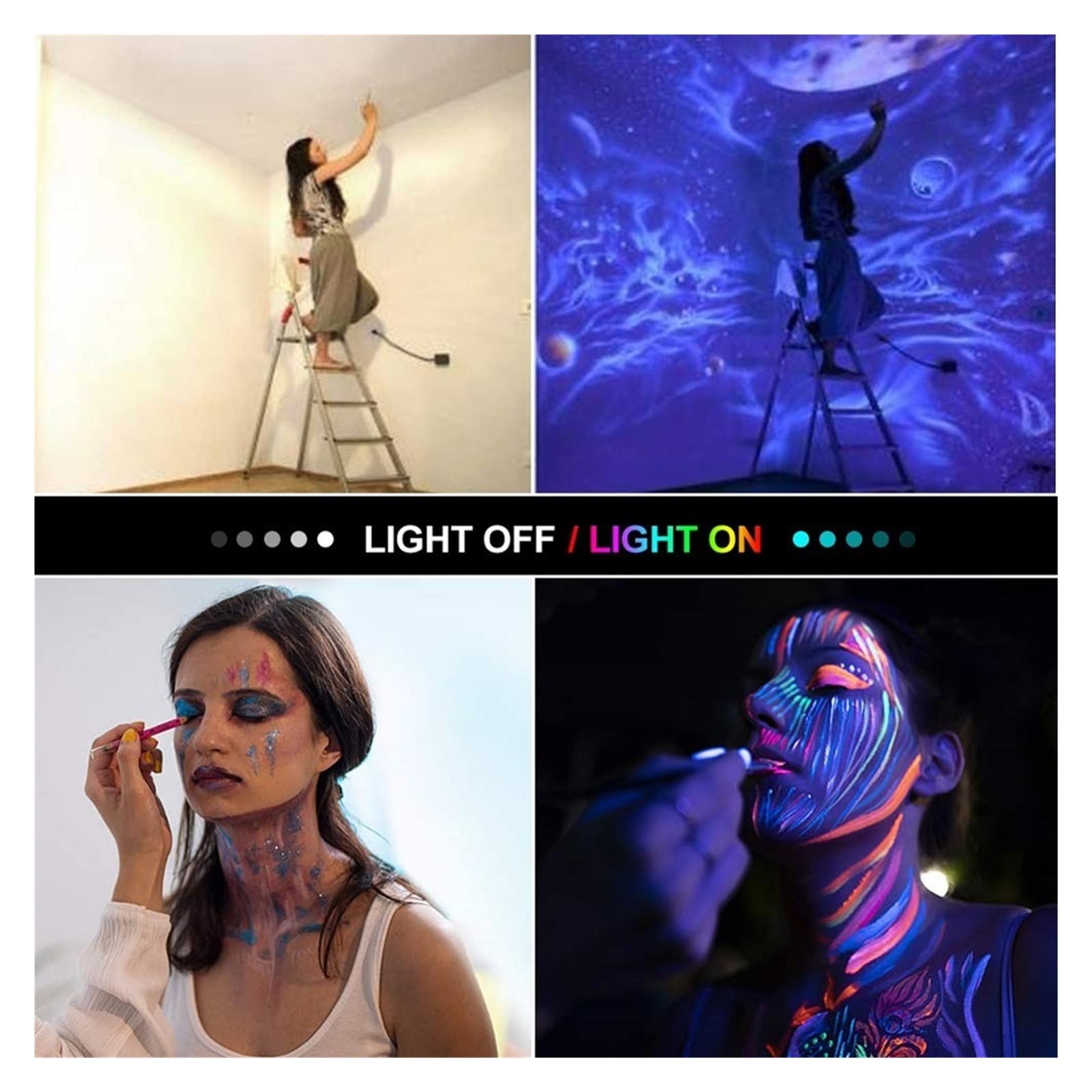Naświetlacz LED, UV LED Reflektor 10W 20W 30W 50W światło ultrafioletowe 395nm lampy żarówka fluorescencyjna czarne impreza z okazji halloween bal(10W)