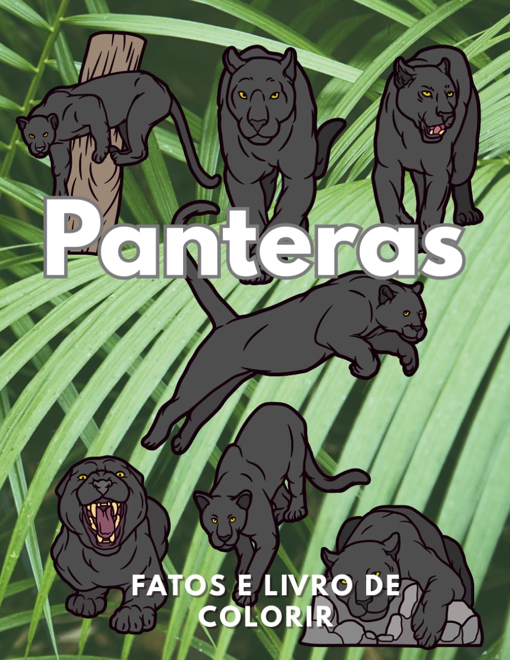 Panteras : Factos e Livro de Colorir: Livro de Atividades para Crianças dos 2 aos 12 anos