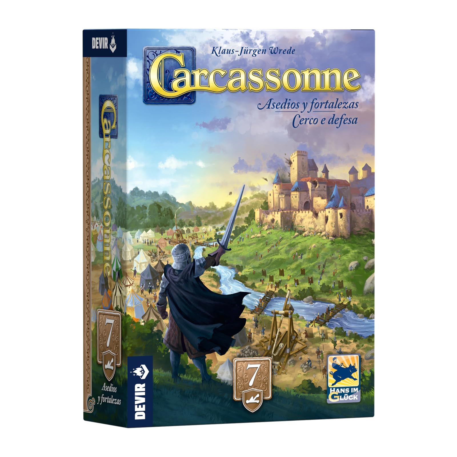 Devir – Carcassonne: Asedios y Fortalezas – Expansión del Juego de Mesa de Estrategia, Defensa y Guerra para Jugadores de Todas Las Edades (BGCARAFPS)