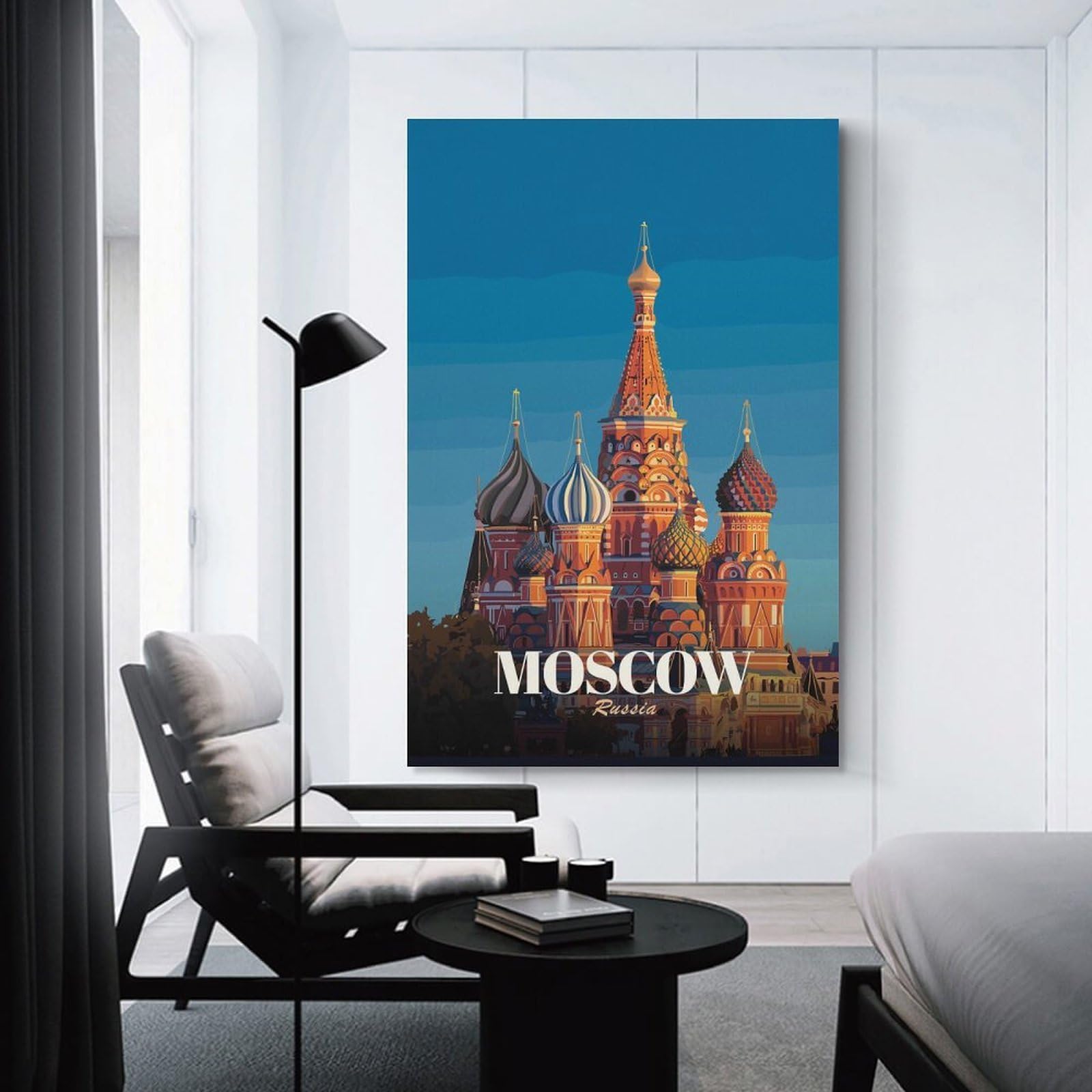 Junmoney Moscow Russia Travel Canvas Art Print, 20x30inch(50x75cm), for Living Room, Bedroom, Office Or Hallway, Decorative Artwork with Broad Appeal