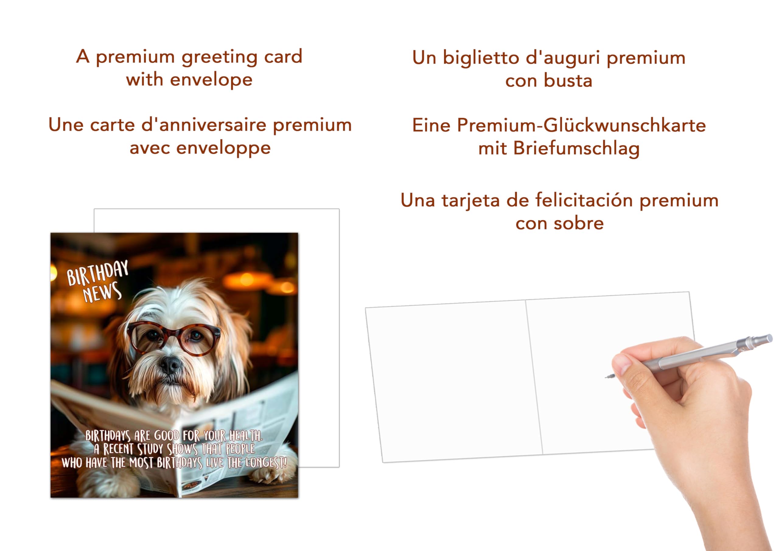 Edition Seidel GQ129 Carte D'anniversaire Carrée De Qualité Supérieure