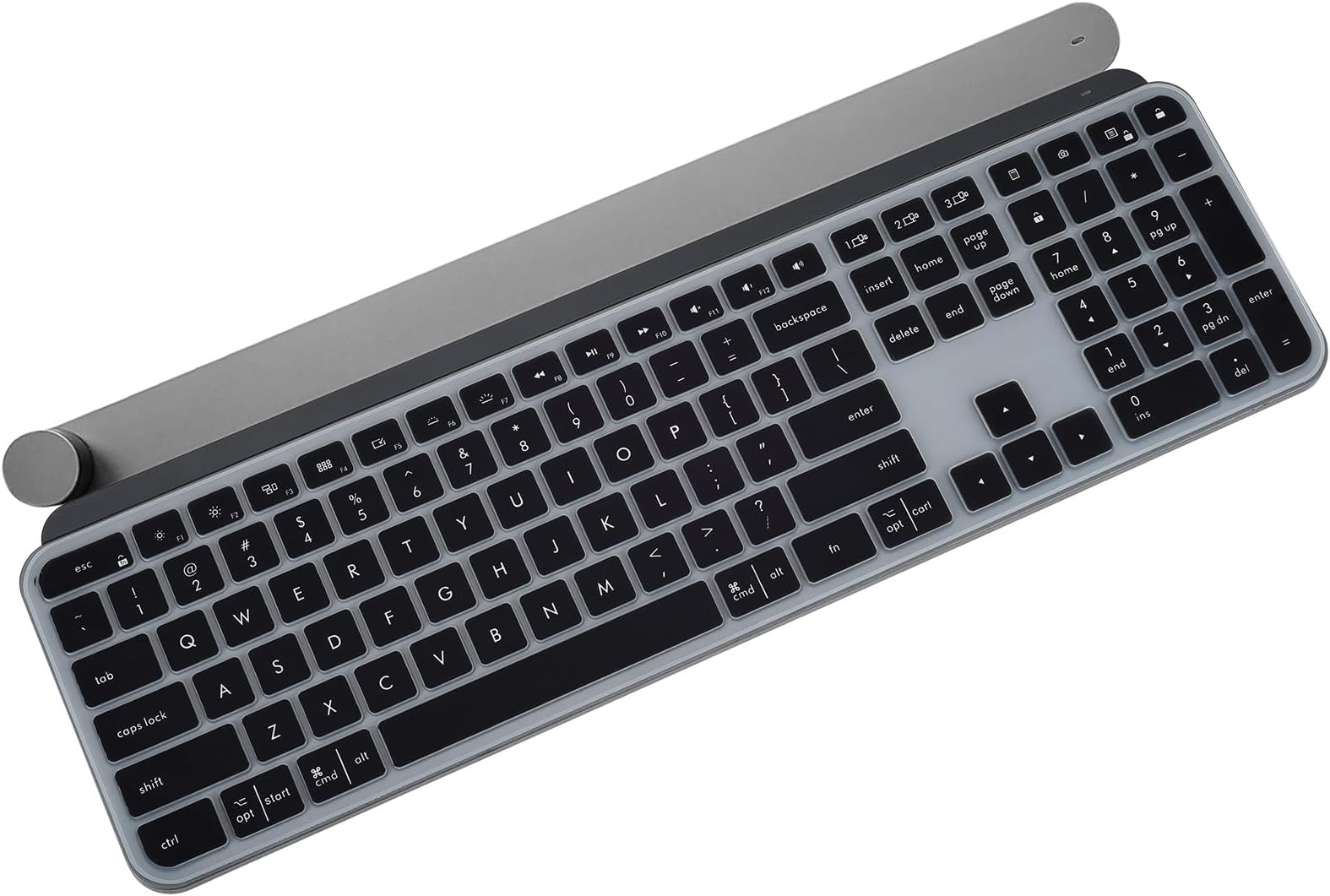 Keyboard Cover Skin for Logitech MX Keys S/MX Keys Advanced Wireless Illuminated Keyboard, Logitech Craft Wireless Keyboard Skin Protector Accessories-Black
