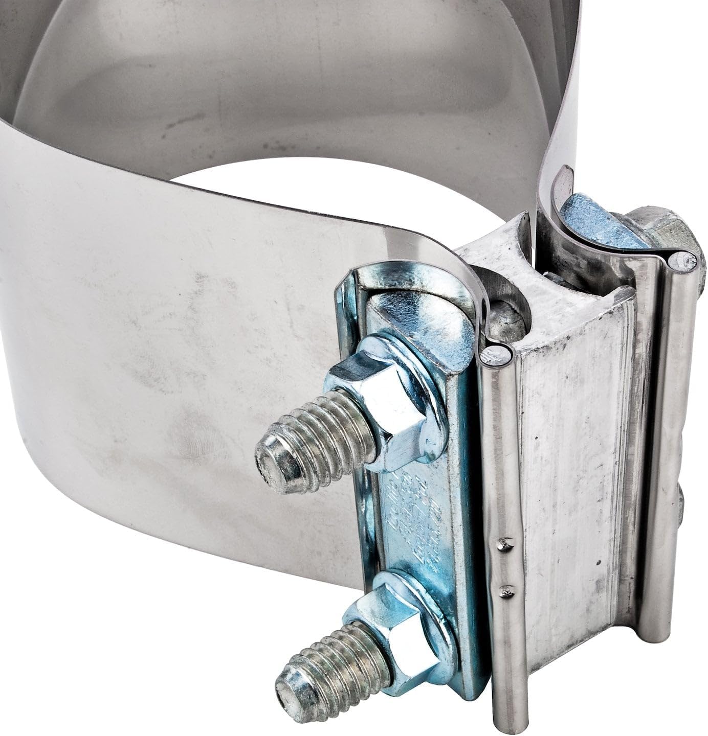 JEGS Exhaust Band Clamp | Butt Joint Style | Fits 4� OD Pipe | T-304 Stainless Steel | Aluminized Steel Hardware | 1 Per Package