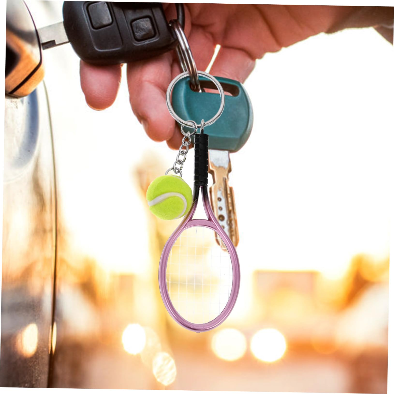 SOIMISS portachiavi da tennis ornamento da tennis portachiavi pallavolo accessori sportivi gadget tennis accessori tennis portachiavi in ​​plastica accessorio fondamentale