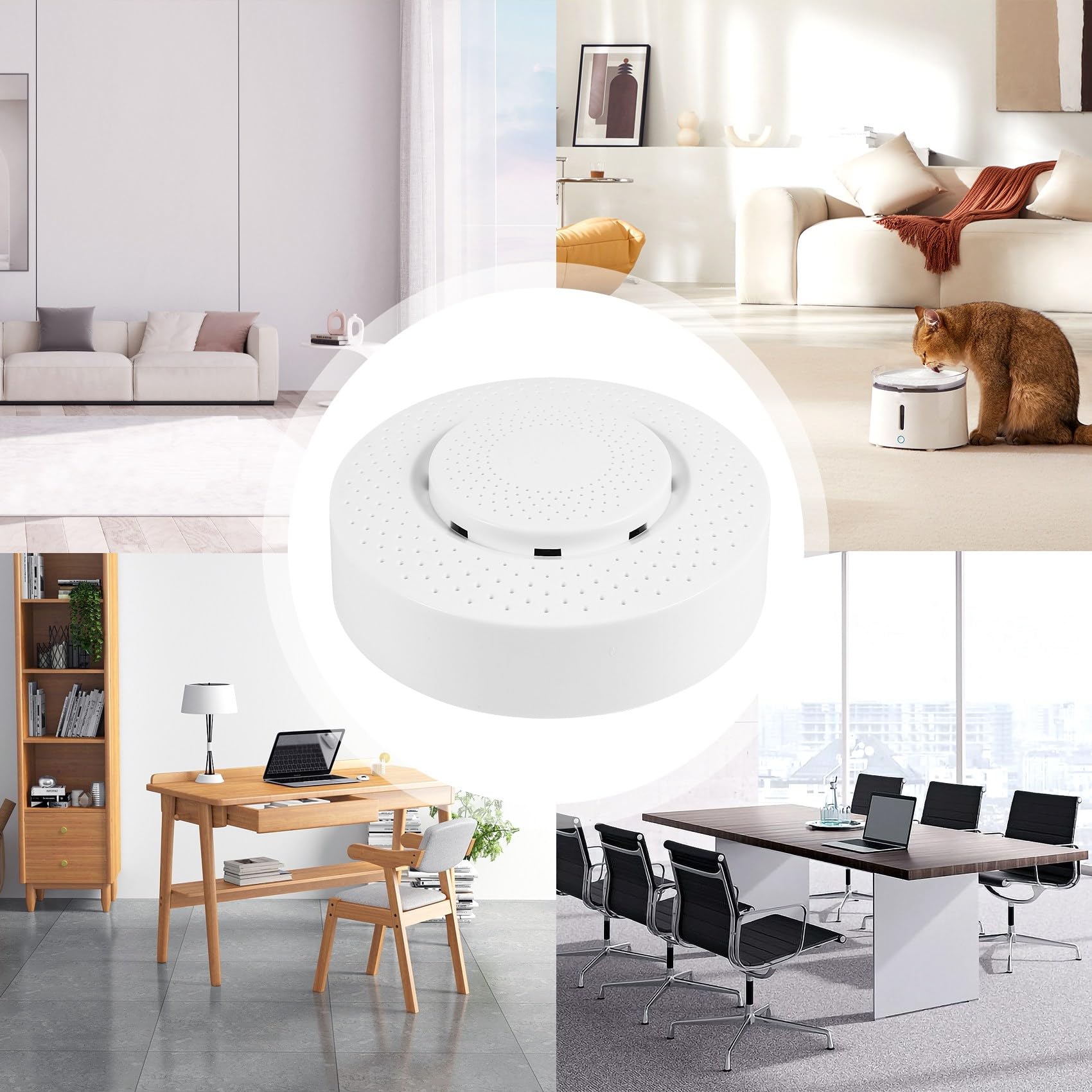 Zigbee Tuya 3.0 Moniteur de Qualité de L'Air Femme de MéNage 5 en 1 FormaldéHyde Co2 Capteur de DéTecteur D'Humidité de la TempéRature