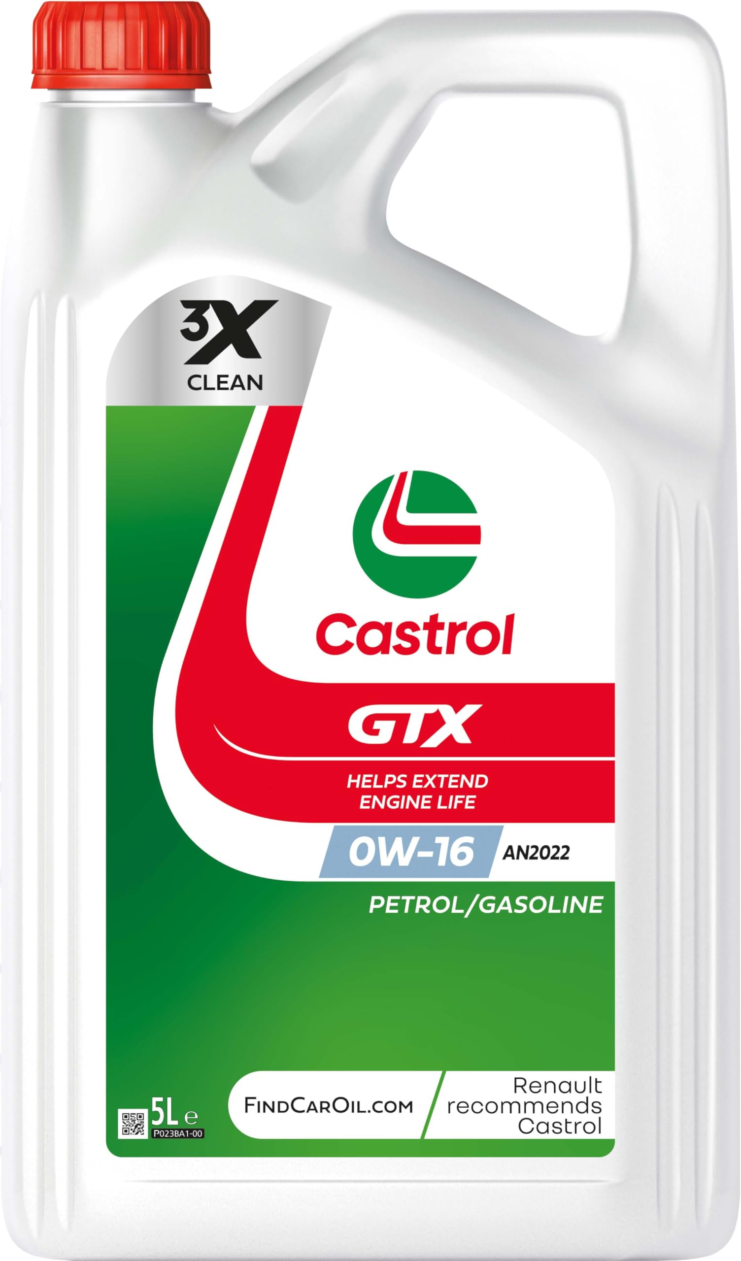 CASTROL Huile moteur GTX 0W-16 huile API SP AN2022 5 L Compatible avec TOYOTA Yaris 3/5 portes P13, MAZDA 2 3/5 portes XP210, SUZUKI VITARA LY, HONDA CR-V V RW, RT, LEXUS NX II AZ20