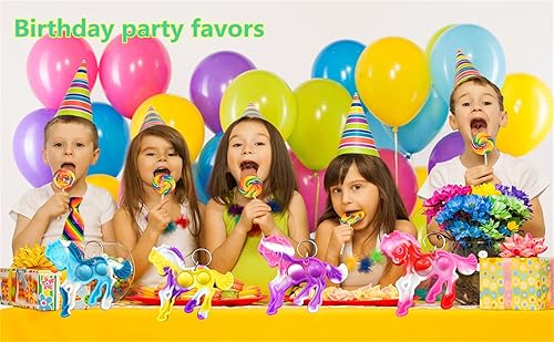 Miniatura 3 de Mini llavero de burbujas a granel para regalo, regalo pequeño de cumpleaños para estudiantes de aula, niños y niñas, regalos pequeños, Arco iris