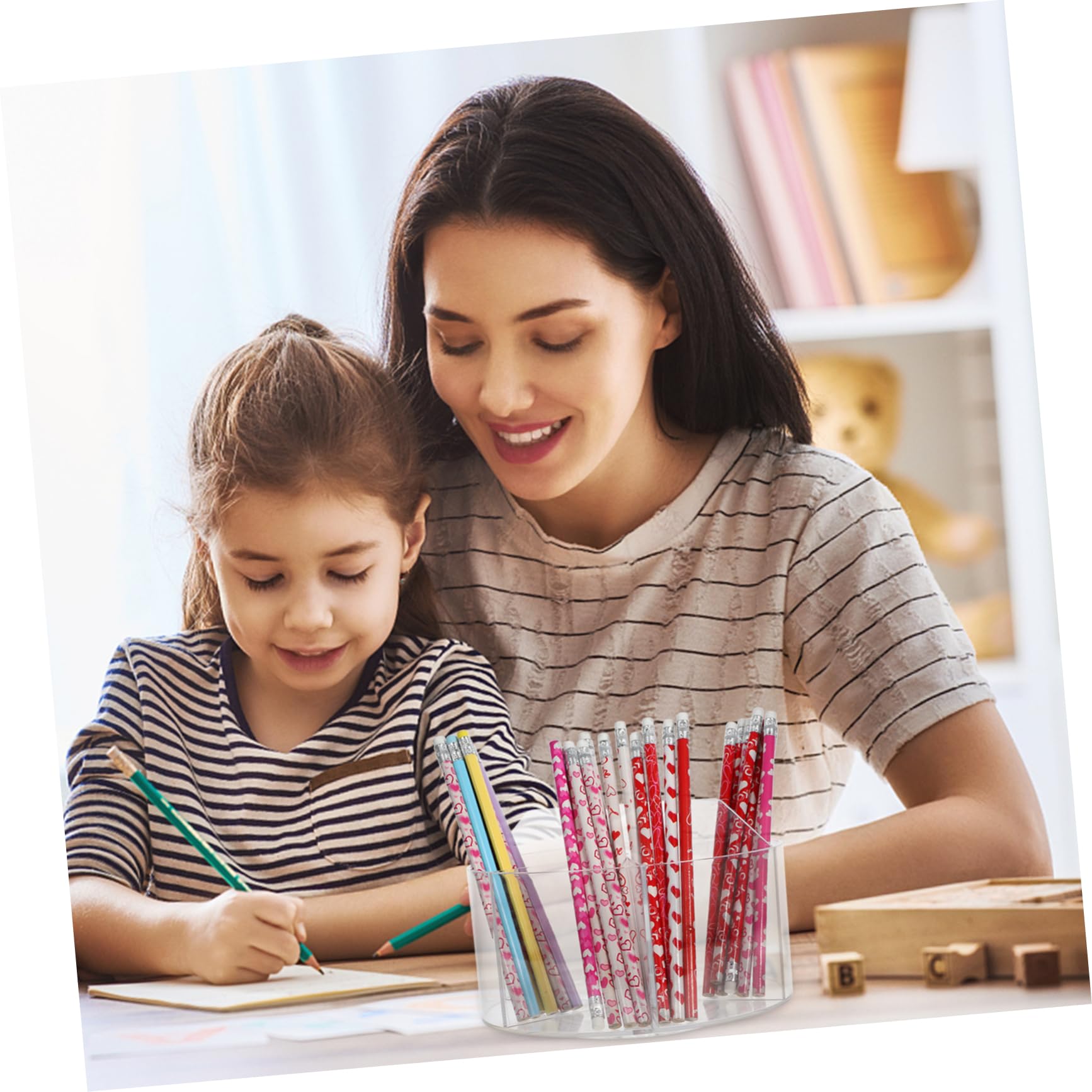 HOMSFOU Porte Stylo Bureau Rotatif Pot à Stylos Organisateur De Bureau Pour Pinceaux De Maquillage