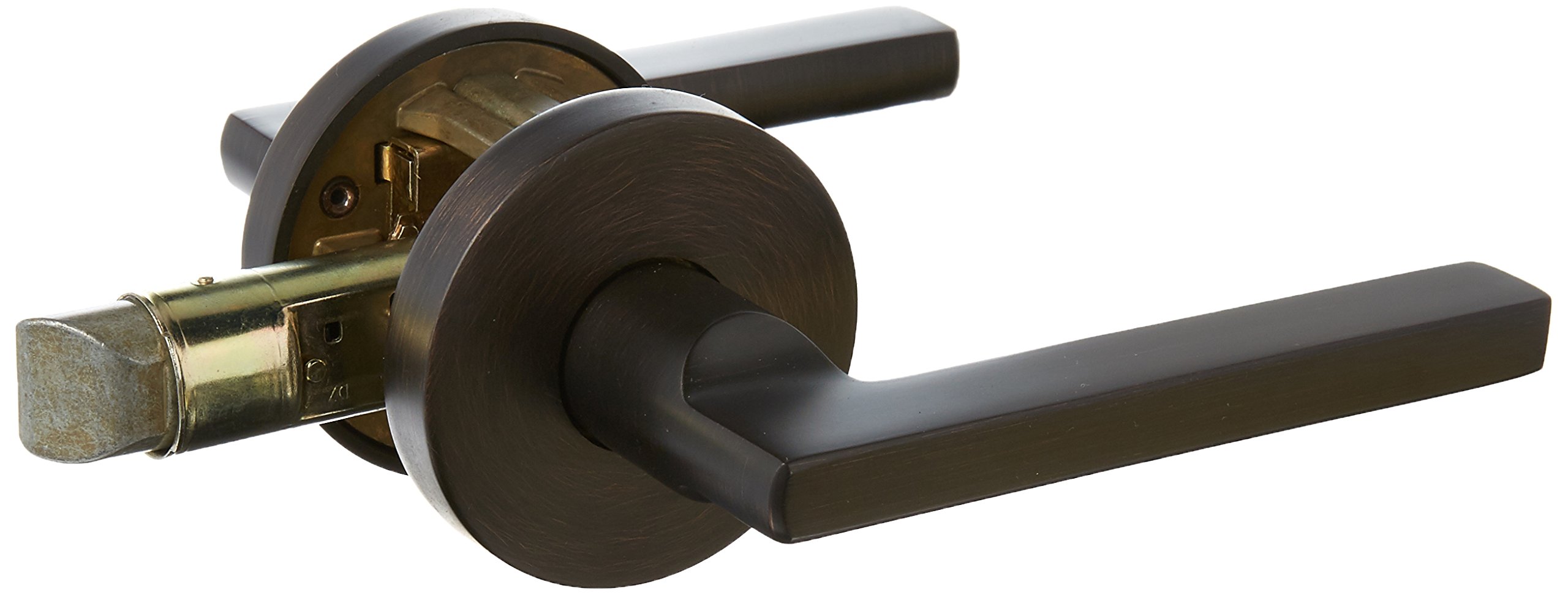 Passage carré contemporain Baudouin Pssqucrr112 à rosace ronde Bronze