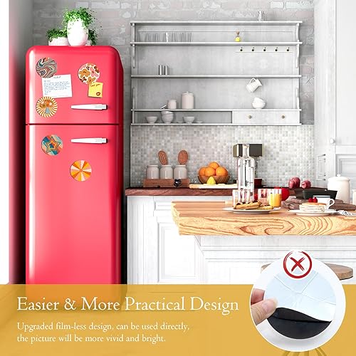 Miniatura 3 de ZYNERY Imanes de sublimación en blanco de 3 x 3 pulgadas, 30 imanes de sublimación en blanco para nevera, fotos imprimibles, imanes de sublimación