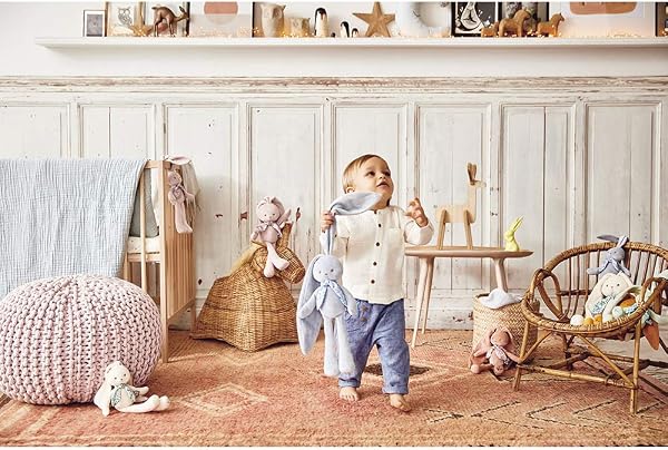 Kaloo - Lapinoo - Pantin Lapin - Peluche Bébé Bi-Matières Jersey et Tricot - 25 cm - Couleur Rose - Matières très Douces - Boîte Cadeau - Dès la Naissance, K969940 - 4