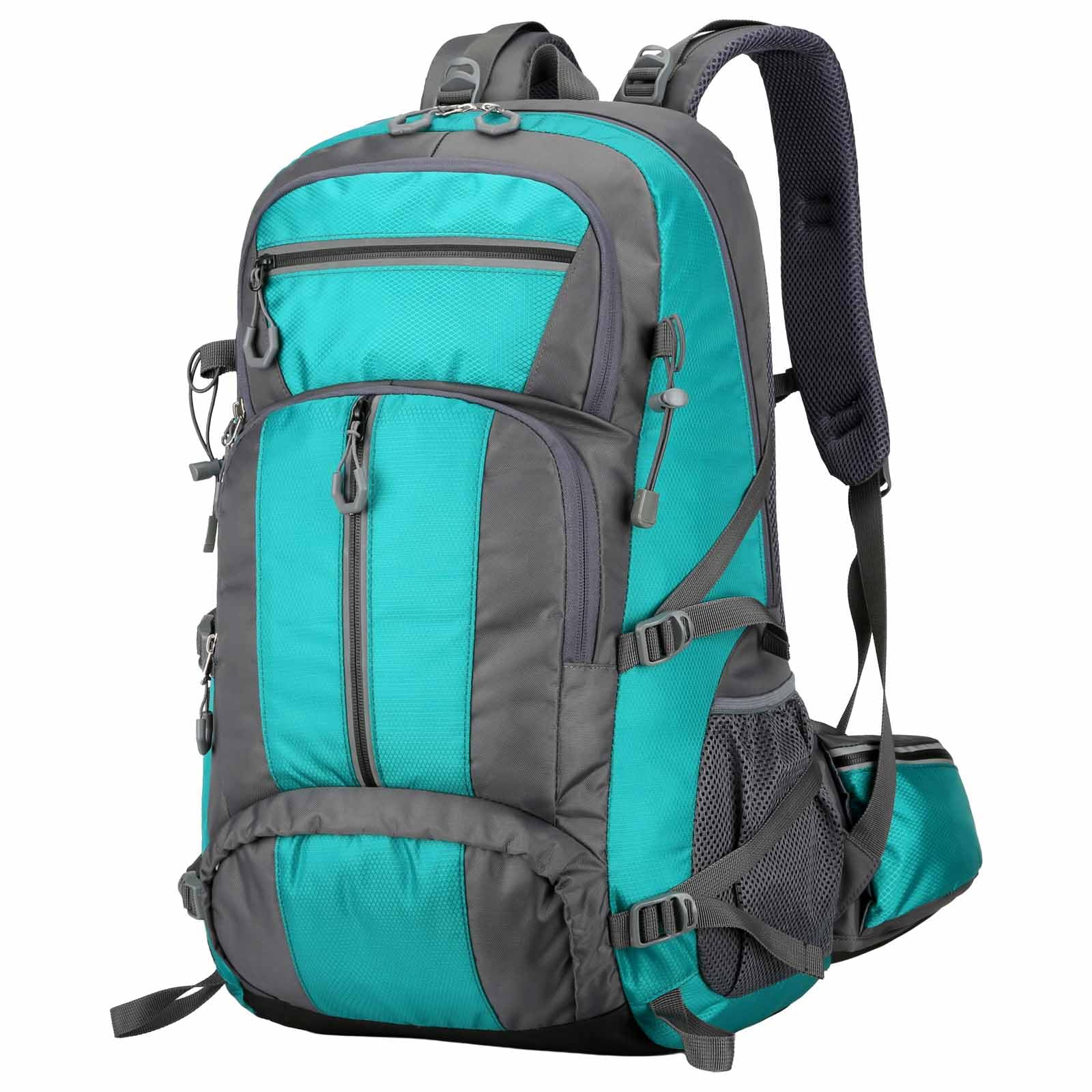 Wanderrucksack 40L Trekkingrucksack mit Schuhfach Rückenbelüftung Reiserucksack Damen Herren für Wandern Klettern Outdoor Reise Rucksack Wasserdicht Groß (Grün)