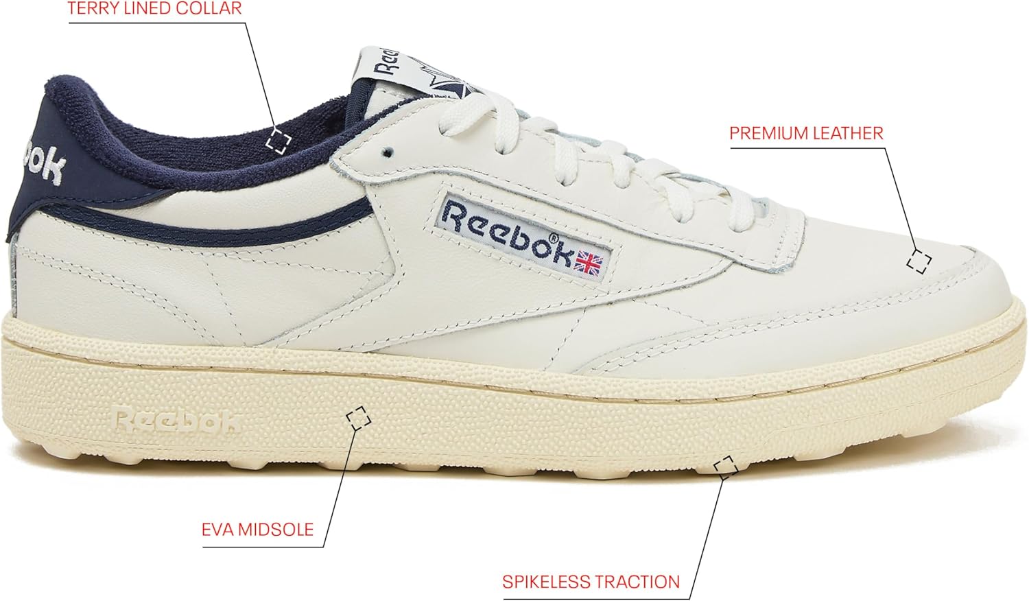 Reebok Club C Golf Spikeless Mens Golf Shoes