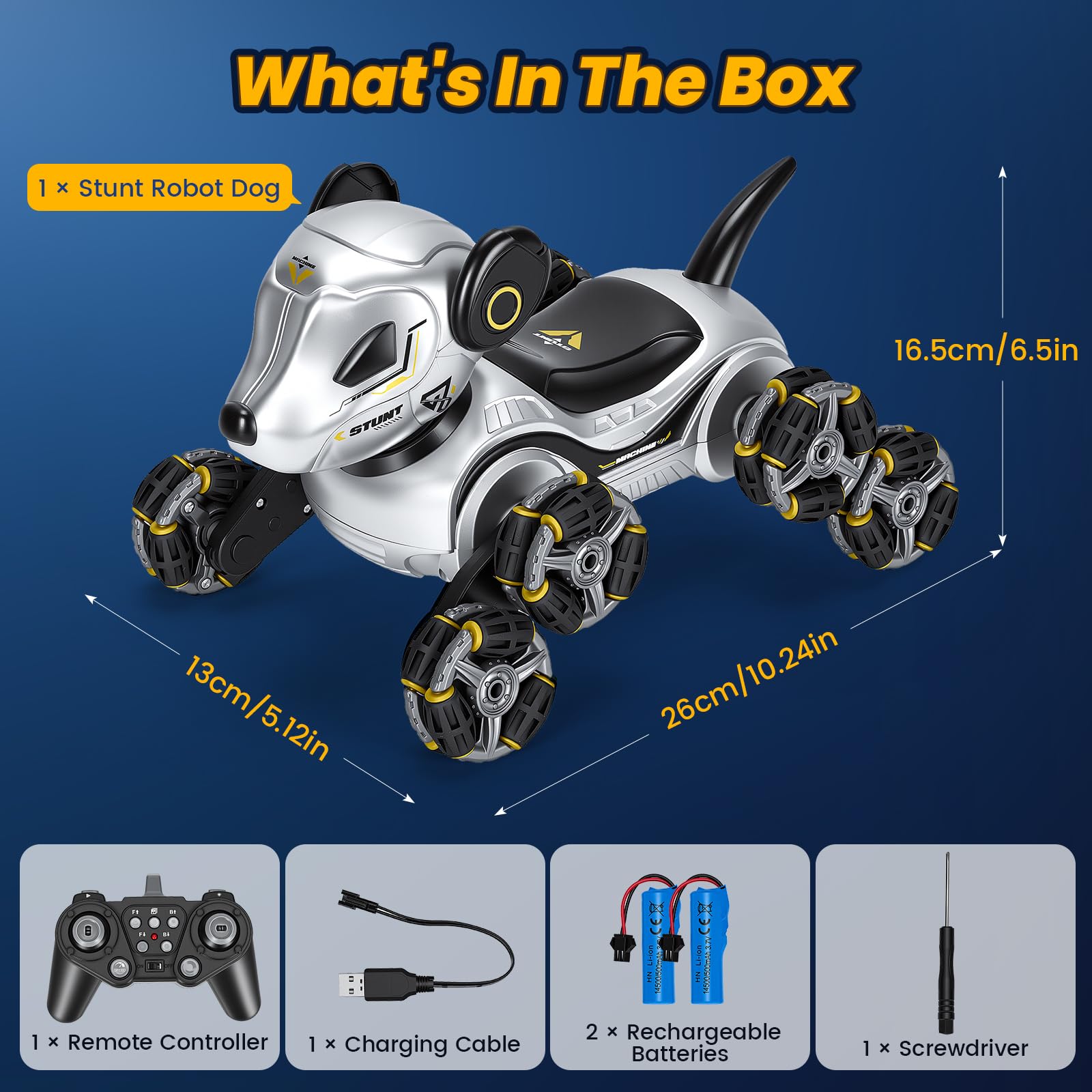 Robot perro RC truco coche juguete