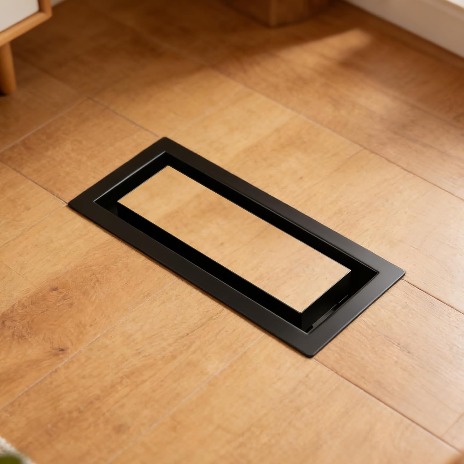 20PCS Floor Registers Black, Flush Floor Vents 4x12 Heavy Duty Steel Floor Registers Walkable Floor Register Vent Unadjustable Vent Covers for Home Floor Office Safety-Focused Families