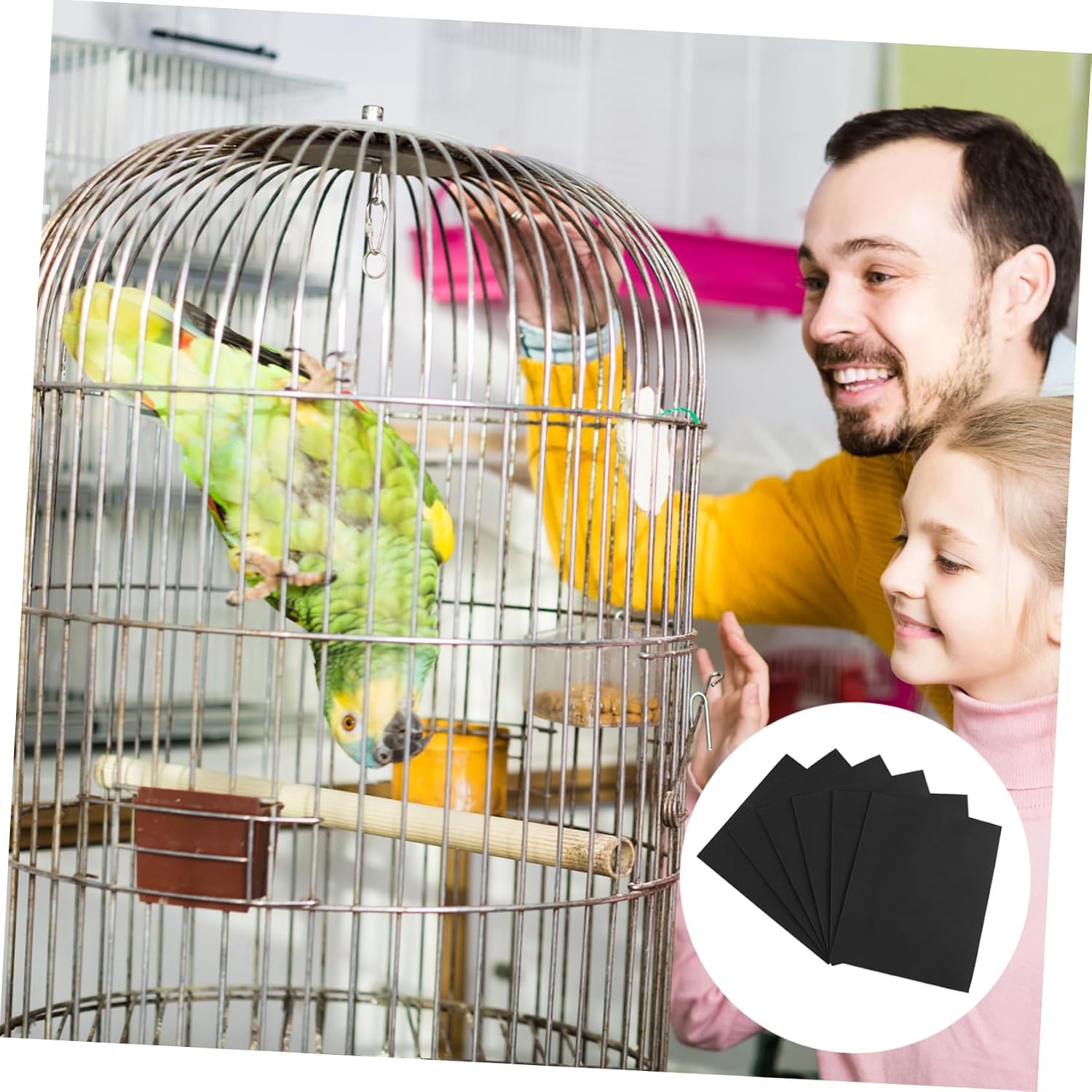 10pcs Pet Bird Sandpaper Sheets for Beak Claw Grooming Fine Grit Abrasive Liner for Parrot Cages Quick Installation Safe Material Enhances Activity Interaction