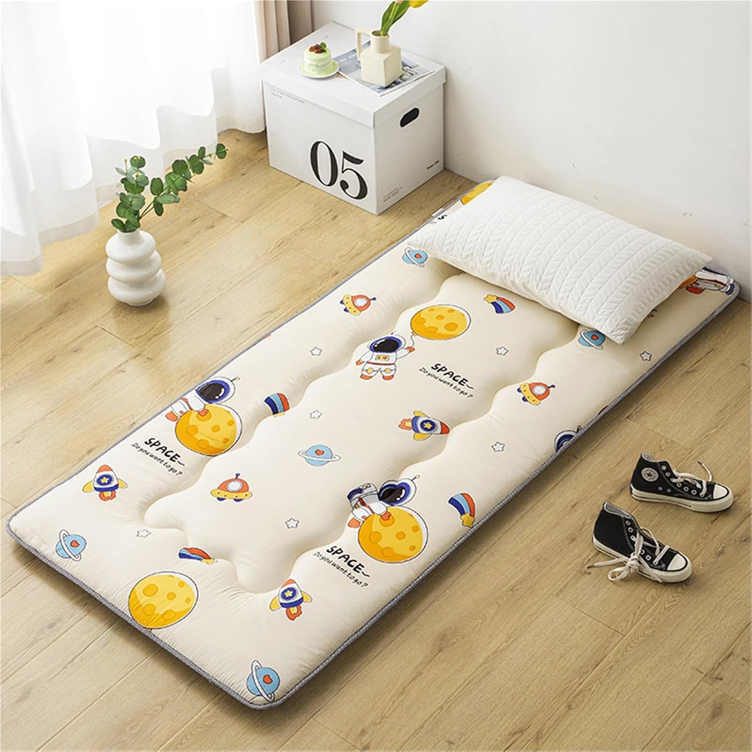 4cm Thick Japanese Futon Mattress Foldable Tatami Floor Mat Non Slip Portable Sleeping Pad for Dormitory Adults Home Camping Soft Breathable Durable