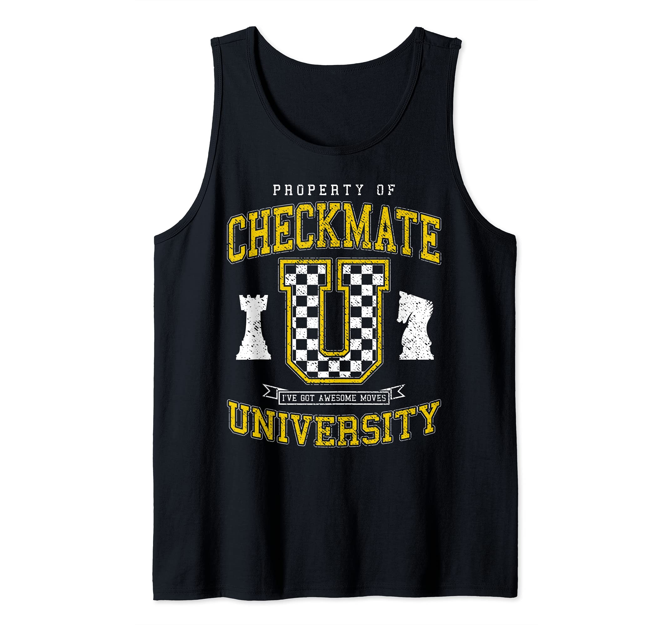 Checkmate University Vintage College Varsity Chess Player Tank Top