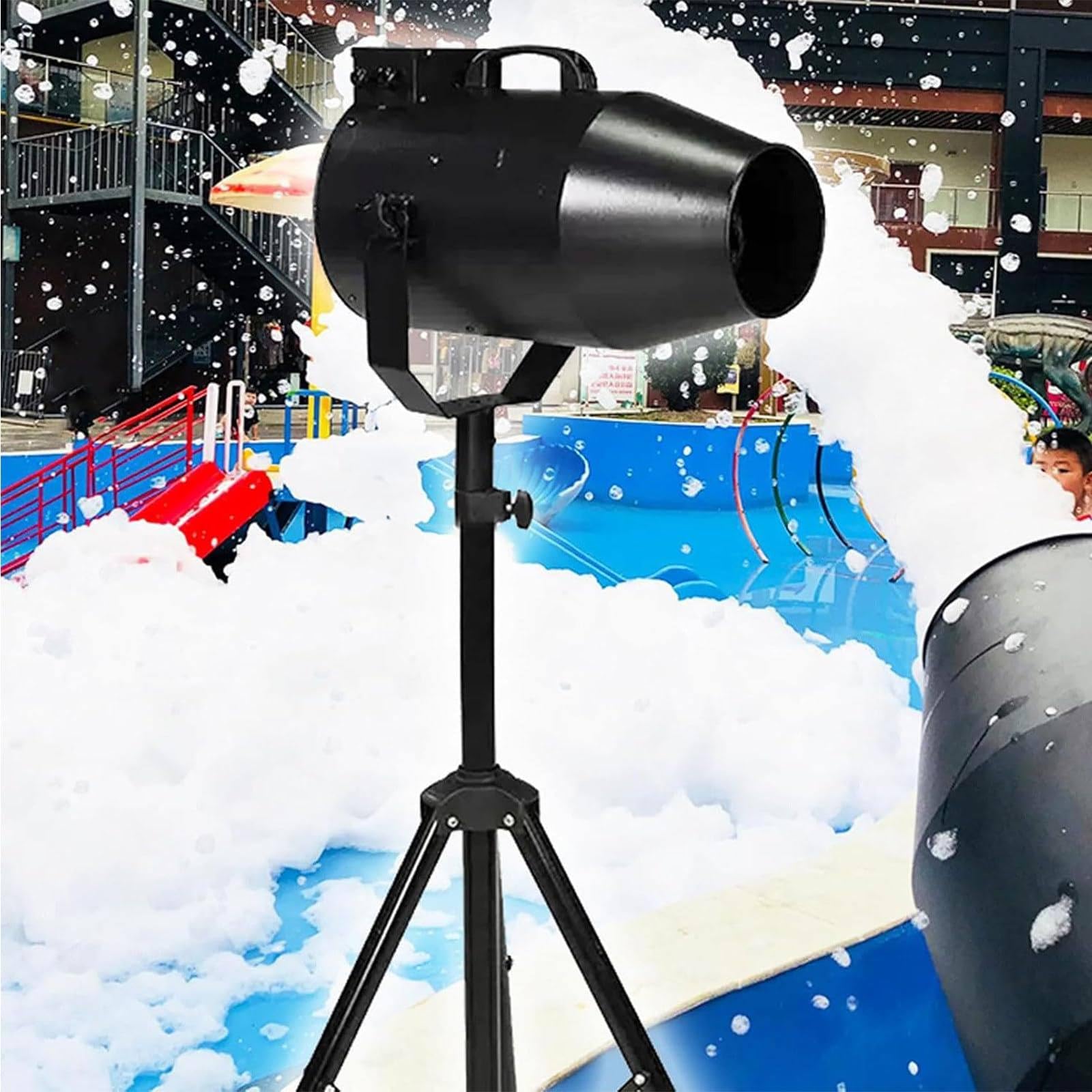 Macchina per Effetti Schiuma da palco per Esterni da 1000 W (Testa oscillante su/Giù), Potenza di Uscita Schiuma 20 ㎡/min (Distanza del Getto 6-10 m), Festa in Discoteca di Natale