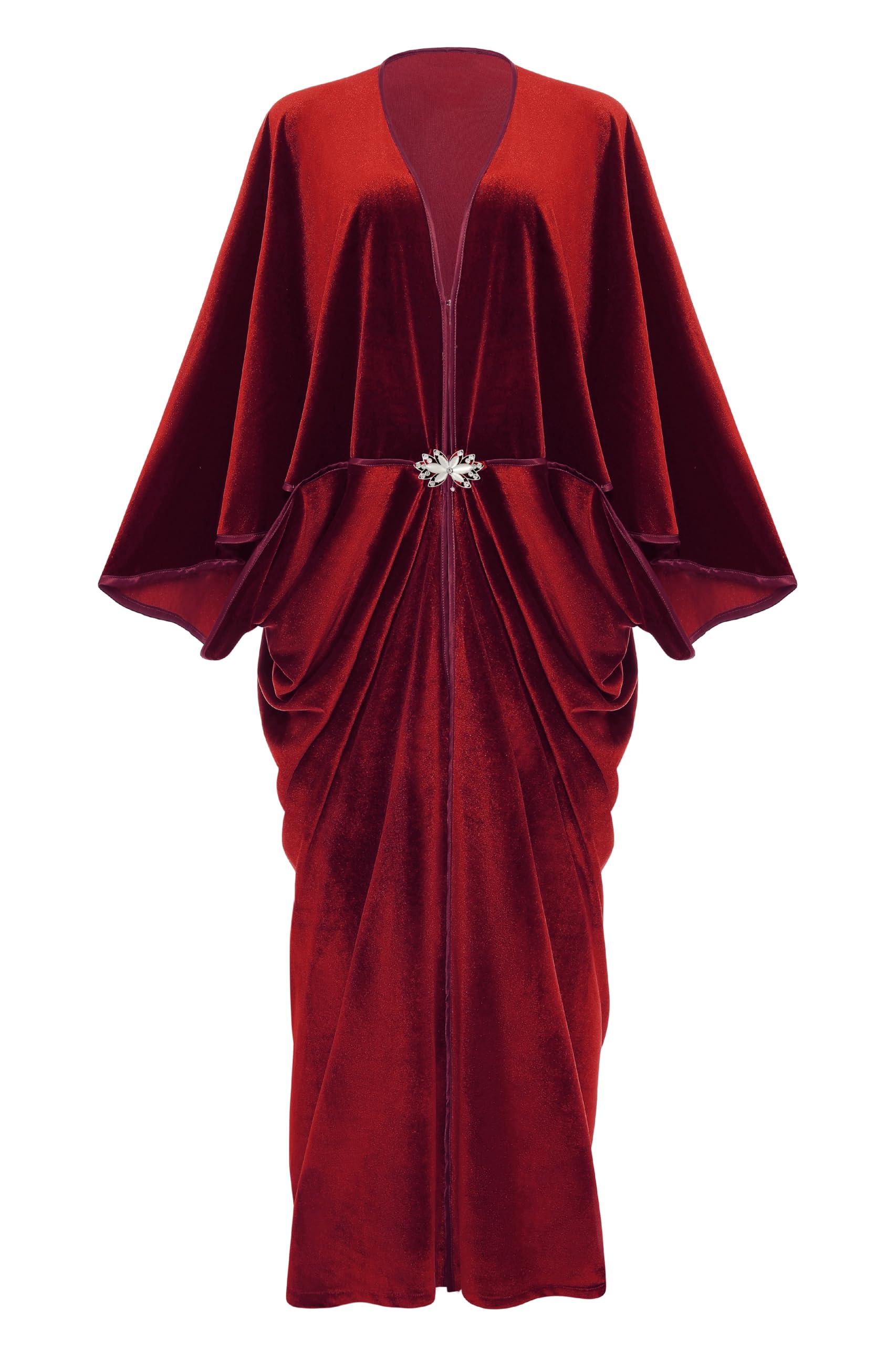 BABEYOND Robe cocon en velours des années 1920 – Style Hollywood – Tenue de fête Gatsby le Magnifique pour femme – Manches chauve-souris Art déco