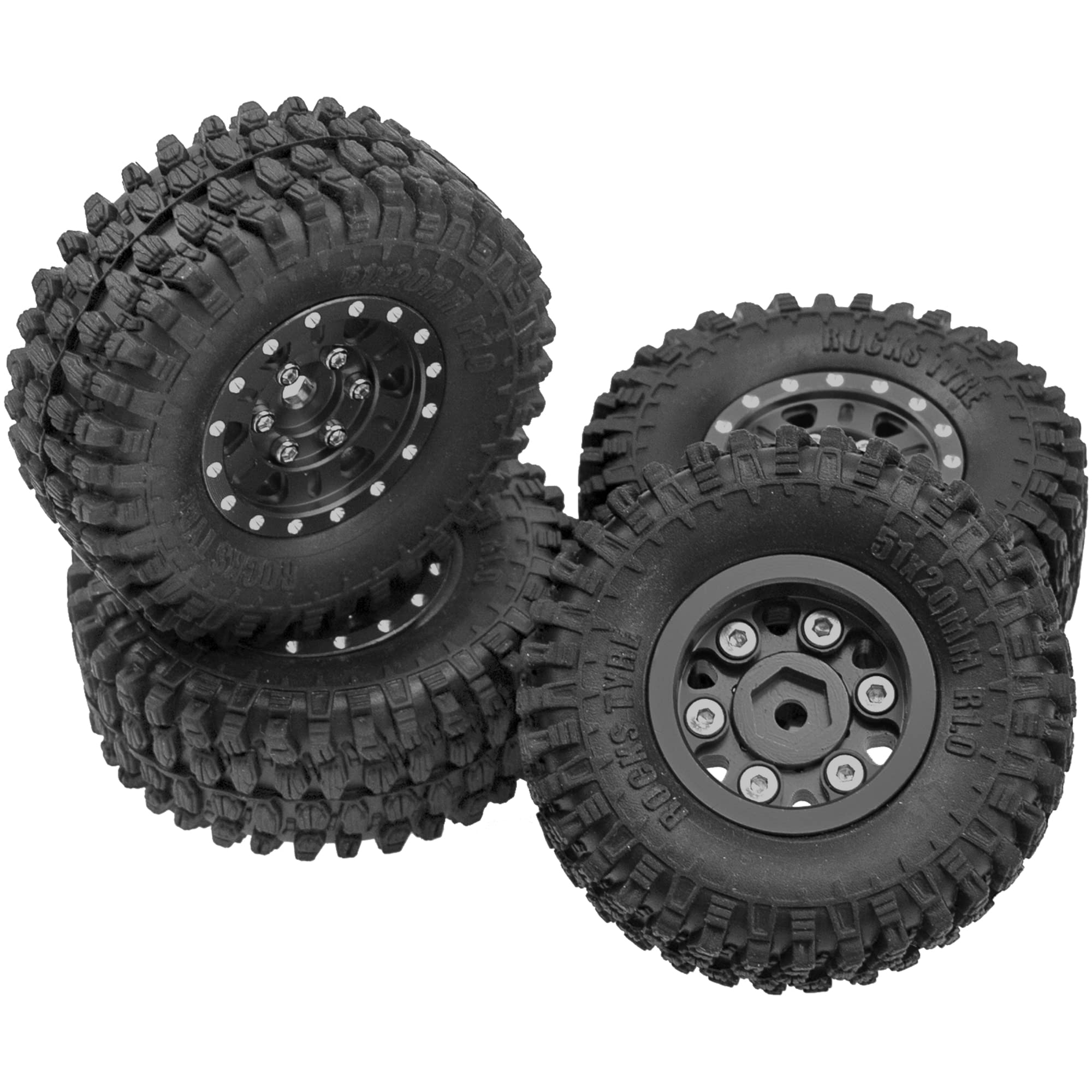 Amazon | HIRCQOO 1インチ SCX24 ビードロックホイール 7mm 六角