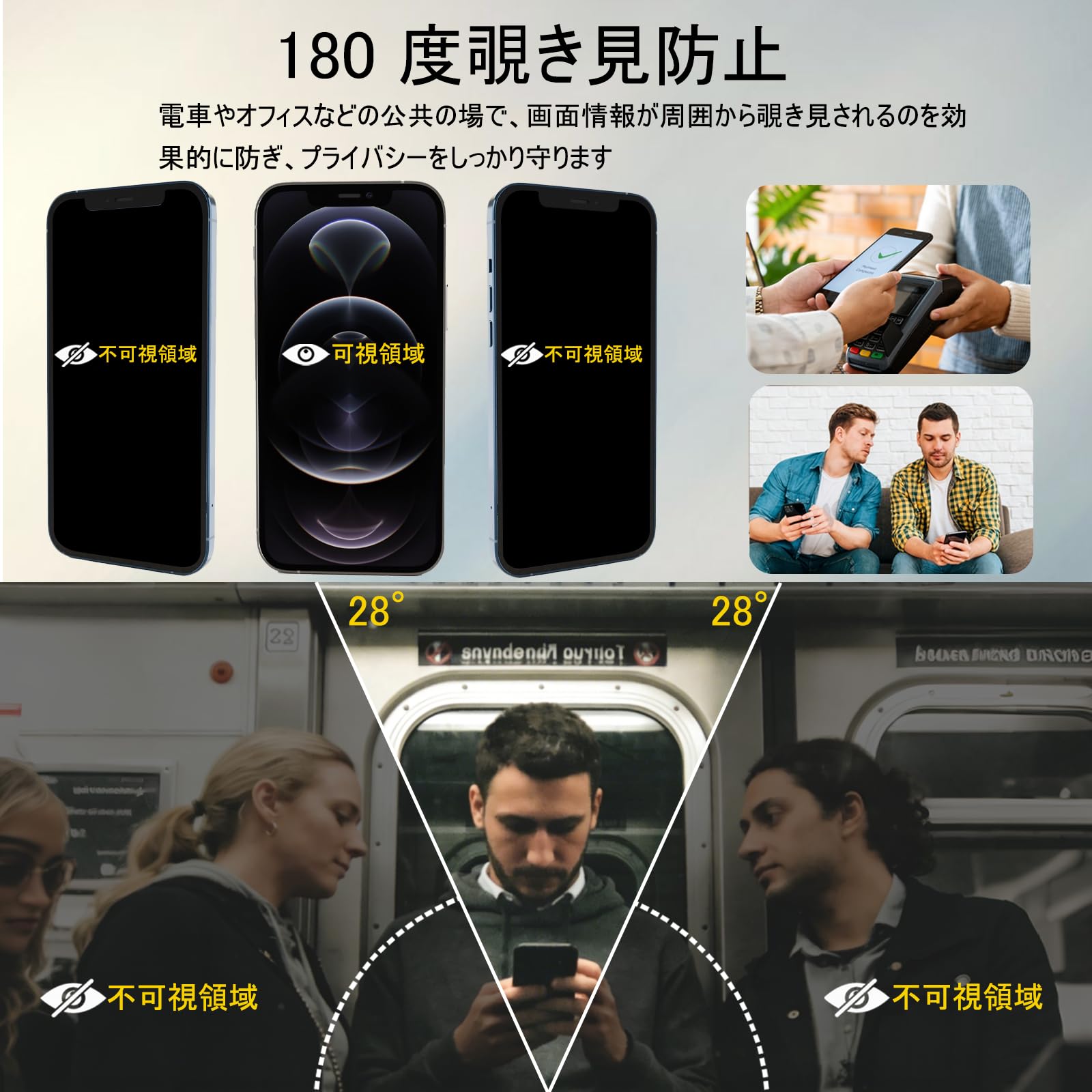 Apple iPhone 12 グリーン　本体　覗き見防止フィルム付き Amazon | 【2枚セット】 iPhone 12 用/iPhone 12 Pro 用 覗き見防止