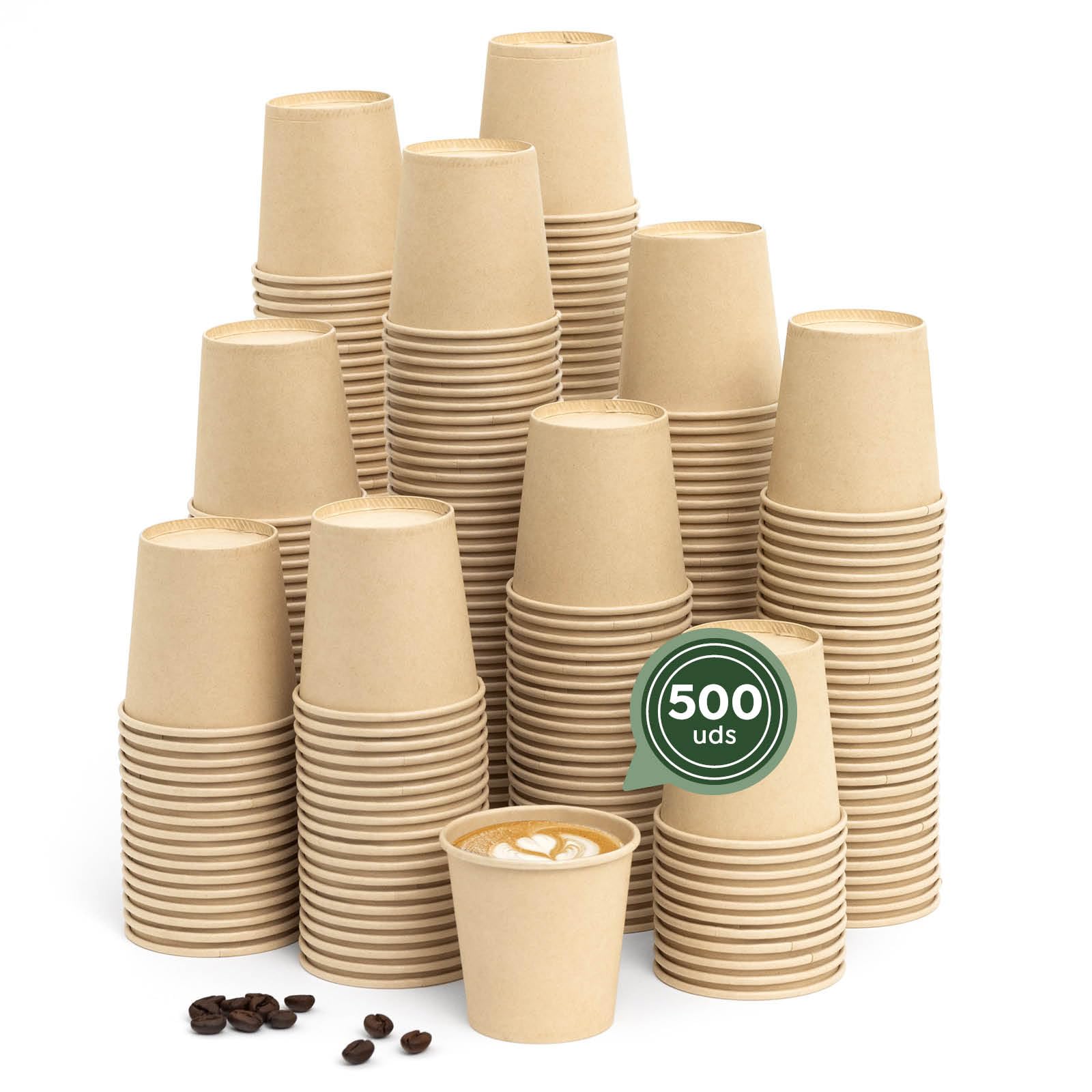 MAXI PRODUCTS - Vasos Café Desechables Kraft - Vasos Cartón - Vasos Desechables Catering - Vasos Café para Llevar - APTO BEBIDAS CALIENTES Y FRÍAS (120 cc, 200 unidades) — view 13