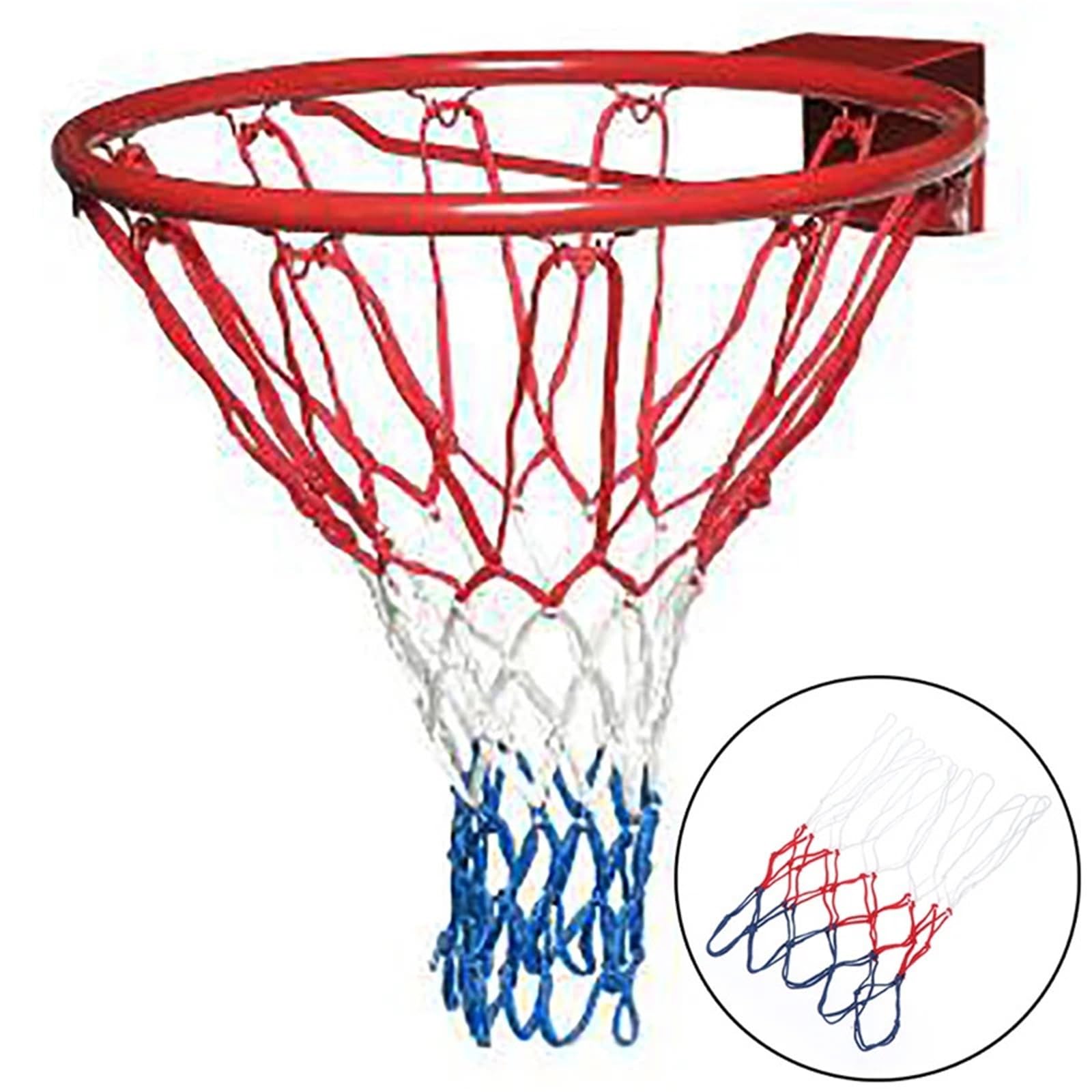 Basketballnetz, 10 Stück, Outdoor-Sport, Basketballnetz, Standard-Nylonfaden, 12 Schlaufen für Basketballkorb