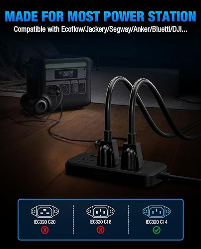 Miniatura 6 de Cable de carga de estación de energía resistente, cable de carga rápida para Jackery Explorer 200015001000 Pro, Ecoflow DeltaRiver Series, Bluetti