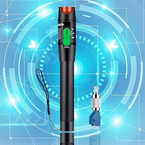 Kit de probador de fibra óptica VFL de 18.6 mi de localizador visual de fallas que incluye medidor de probador de cable de fibra óptica con núcleo