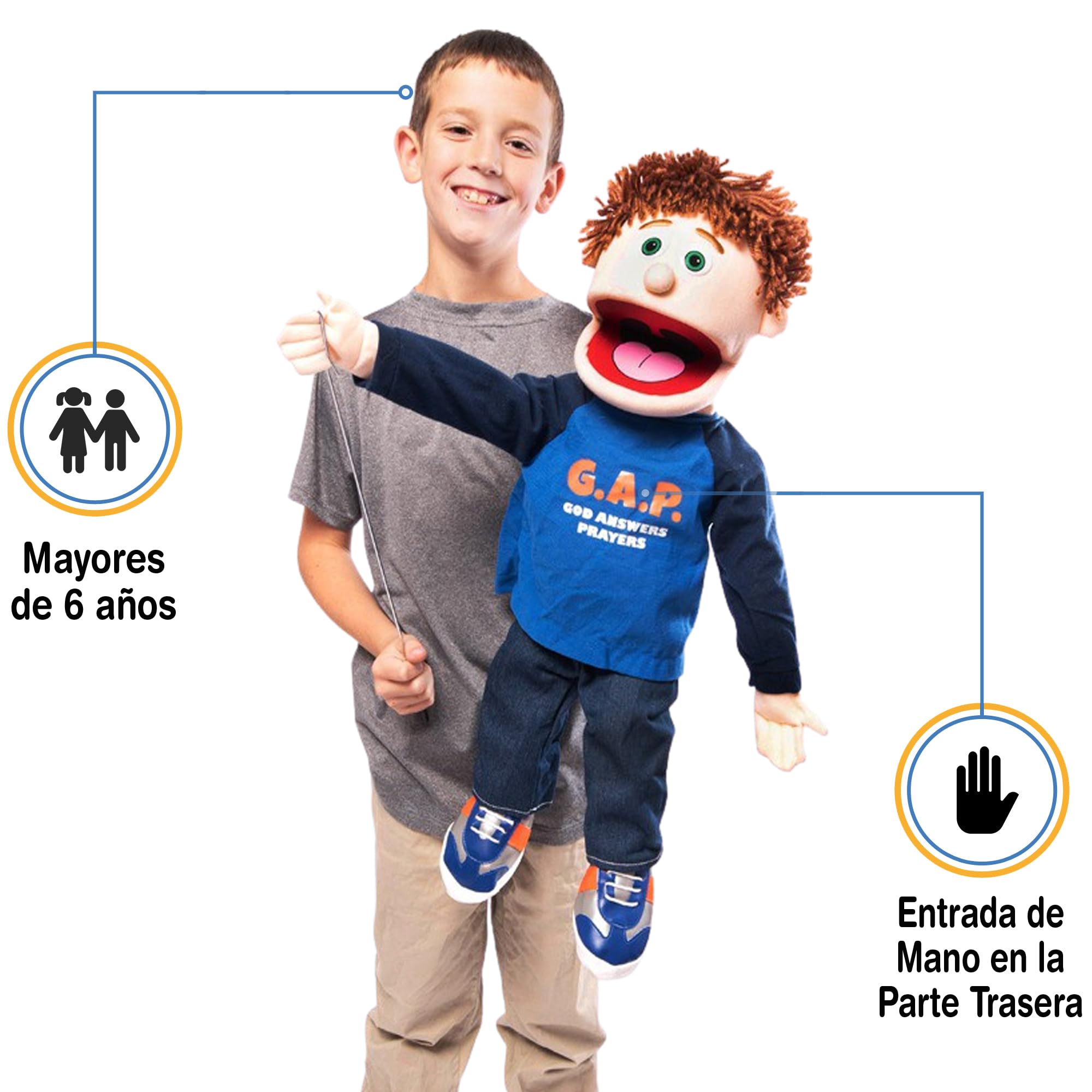 God Answers Prayers | 25" Full Body Boy Puppet by Silly Puppets