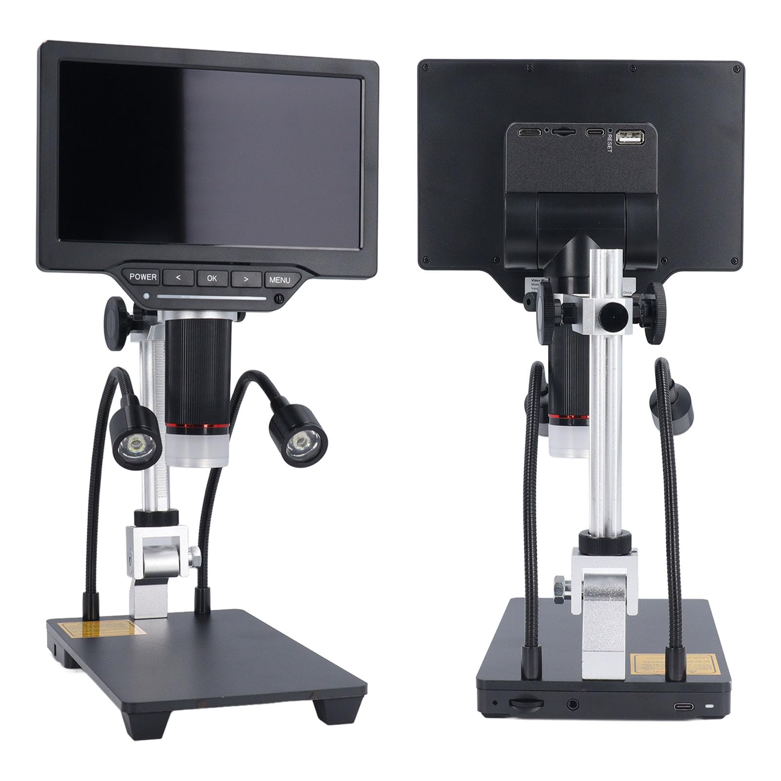 Microscopio Digital ElectróNico Led De 7 Pulgadas, Microscopio De Soldadura 1080p HD 528x, Kit De Microscopio BiolóGico, Microscopio BiolóGico Repaie ElectróNico
