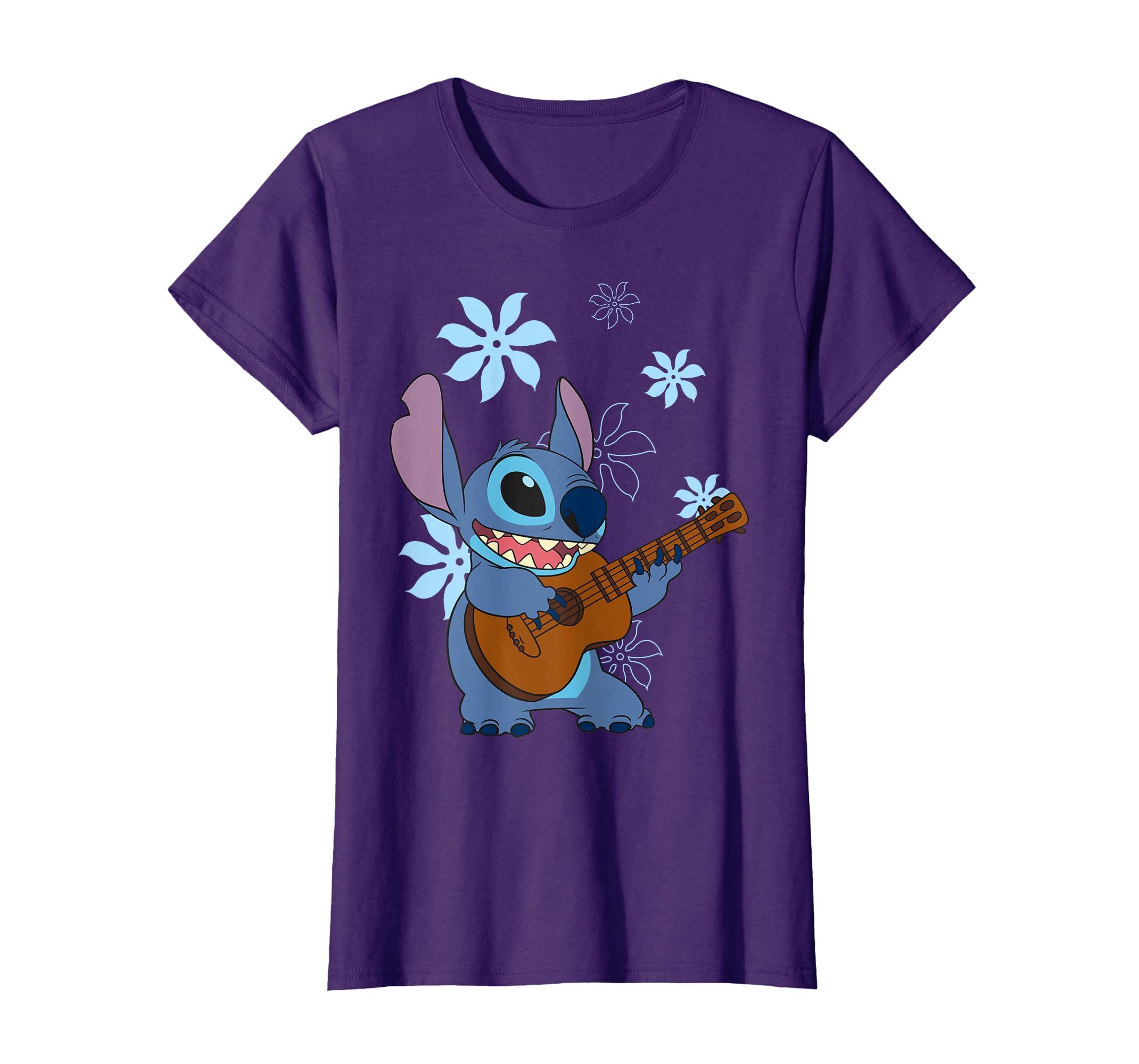Girl's Lilo &amp; Stitch Floral Ukulele Dance T-Shirt