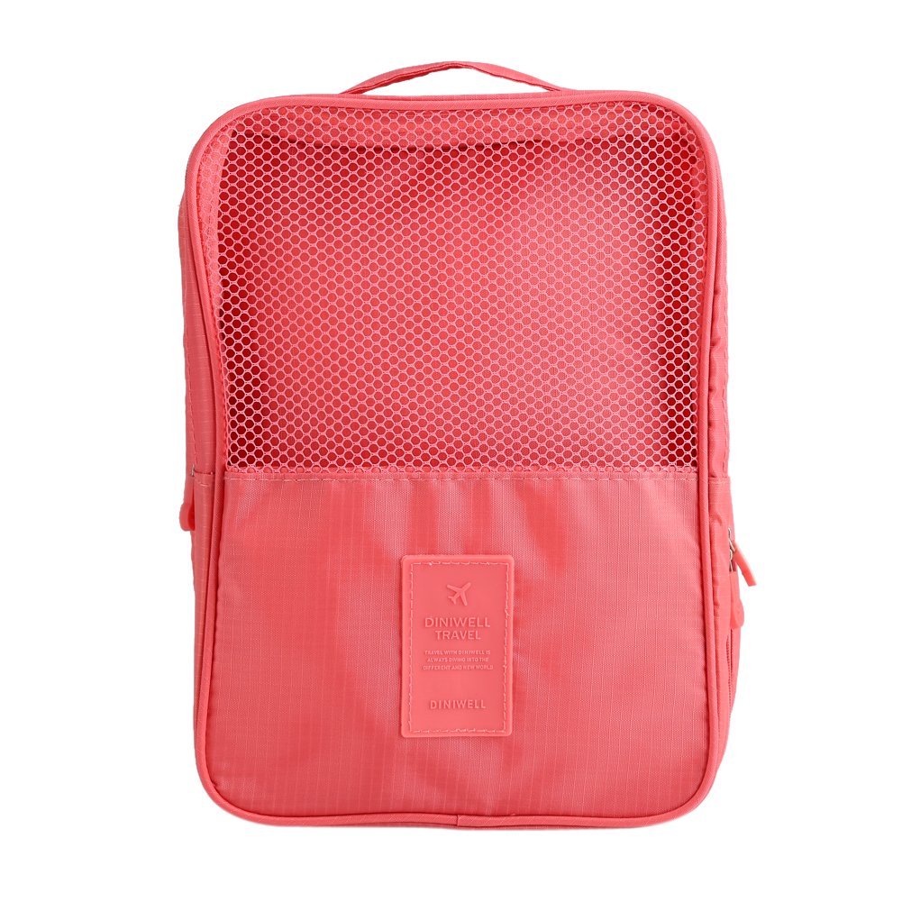 Travel Storage Bag DINIWELL Portable Waterproof Nylon Travel Packing Shoes Storage Bag Drawer Closet Organizer(Watermelon Red,)