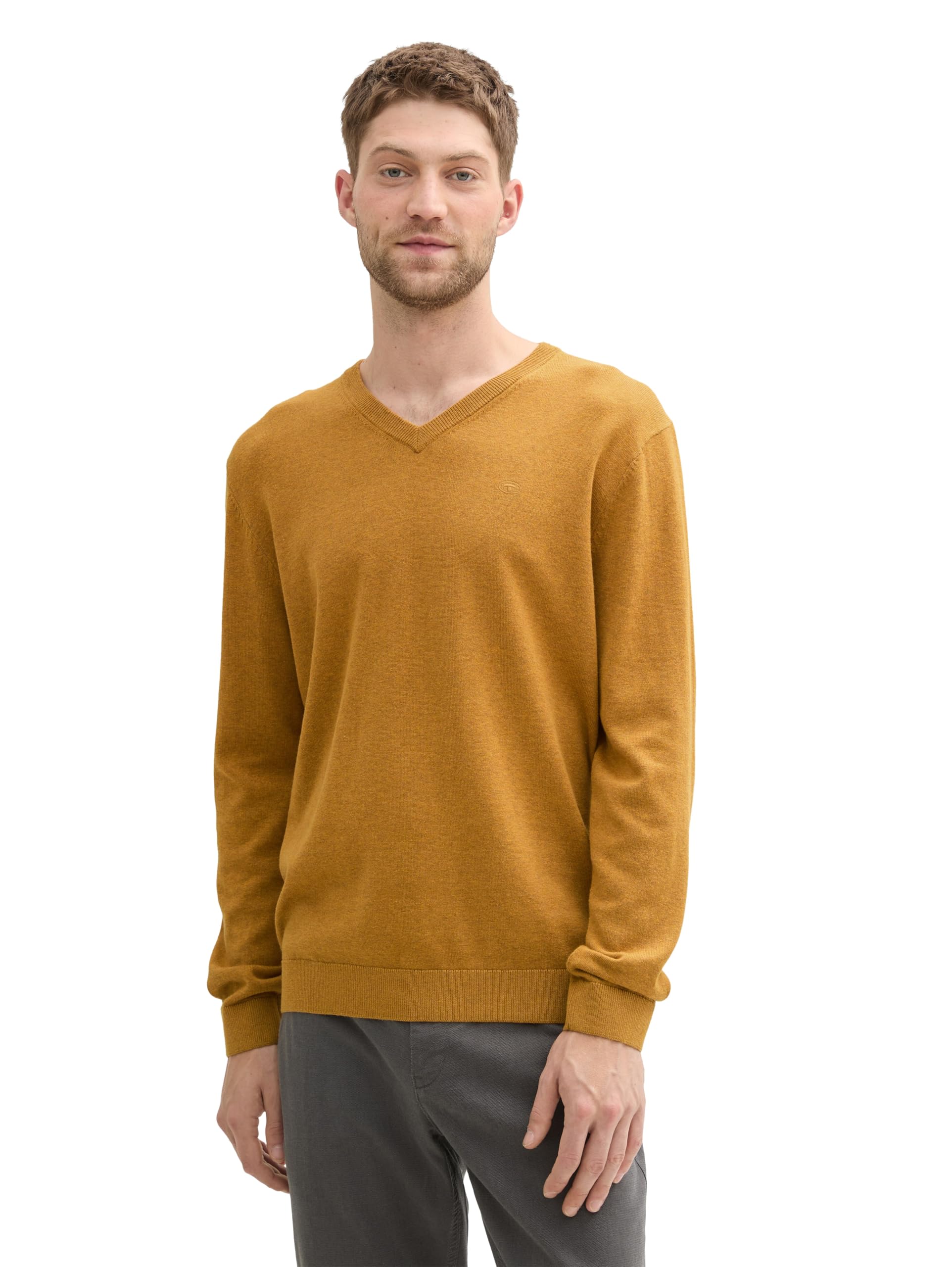 TOM TAILOR Herren 1039811 Strickpullover mit V-Ausschnitt