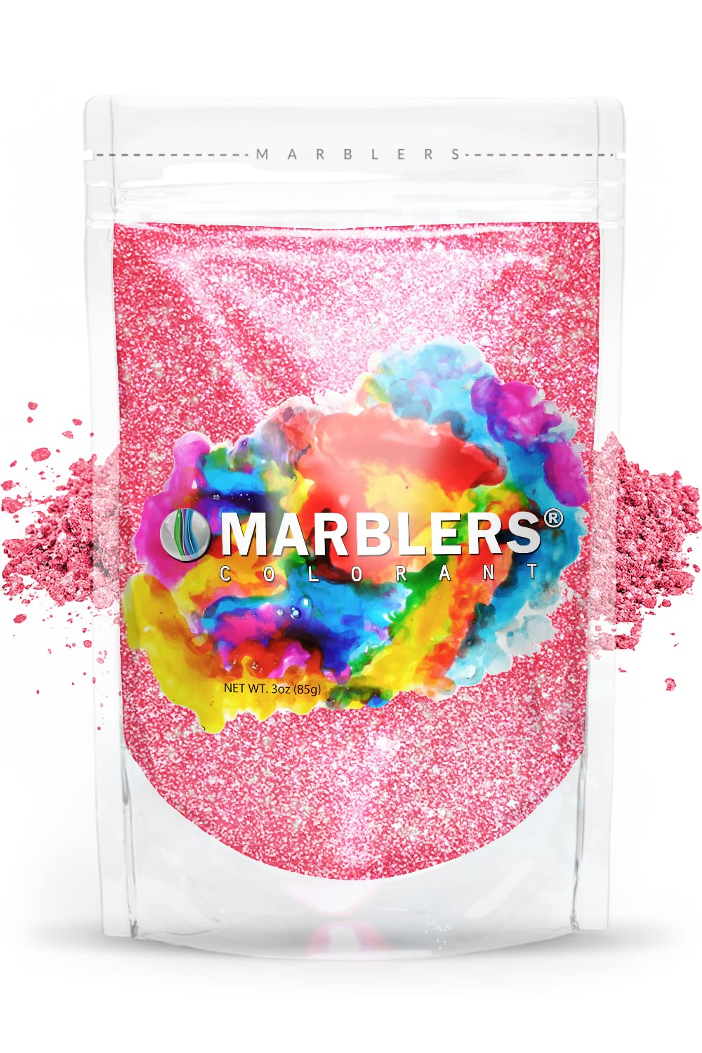 MARBLERS Pink Mica Powder [Ballerina Pink Pearl] 3oz (85g) | Cosmetic Grade | Resin Pigment | Dye | Non-Toxic, Vegan, Cruelty-Free | Lip Gloss, Nails, Body Butter | Bath Bomb, Candle & Soap Making
