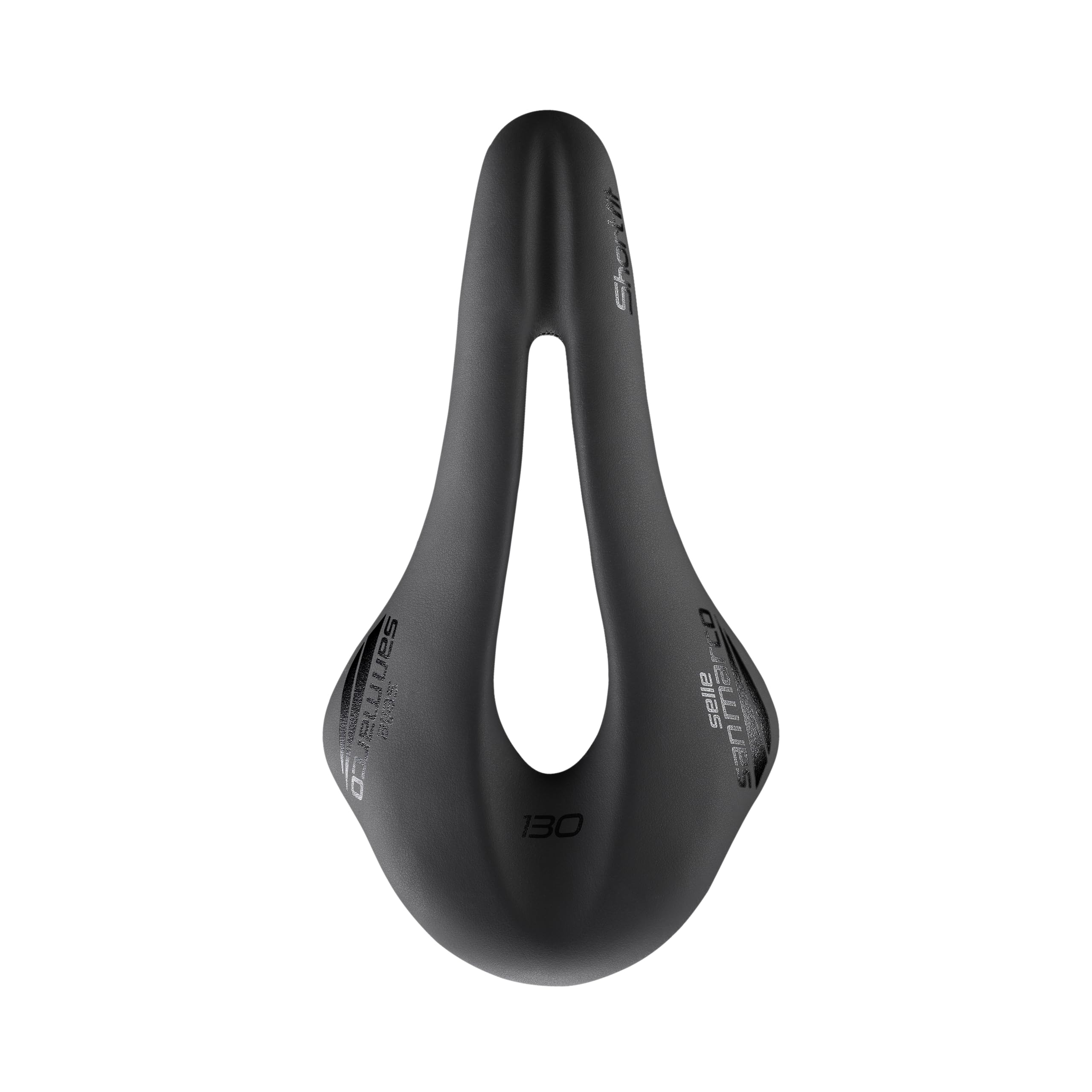 Selle San Marco SHORTFIT 130 Racing – Krótka, Ergonomiczna Siodełko Rowerowe Szosowe z Otworem, Lekka Rama ze Stali Xsilite – Rozmiar S3, Czarne
