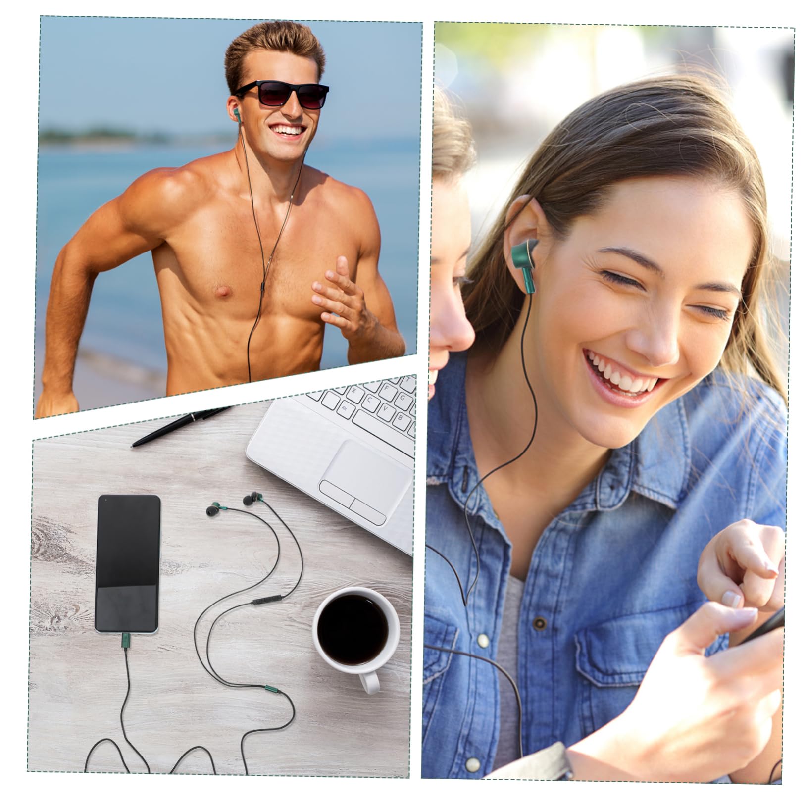 Angoily 5pezzi Auricolari Type-c Con Microfono Cuffie In-ear Antirumore Per Smartphone e Tablet Controllo Tre Tasti Comfort Ottimale e Suono Immersivo Per Musica e Chiamate