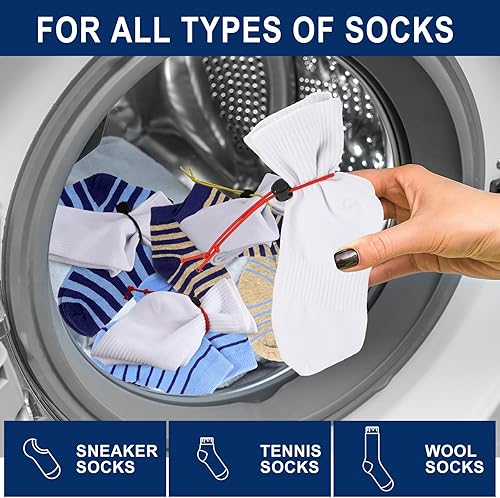 Miniatura 8 de Wowangce 50 clips de calcetines para ropa sucia que bloquea tus calcetines, soporte para calcetines de lavandería, clips de corbata, organizador de