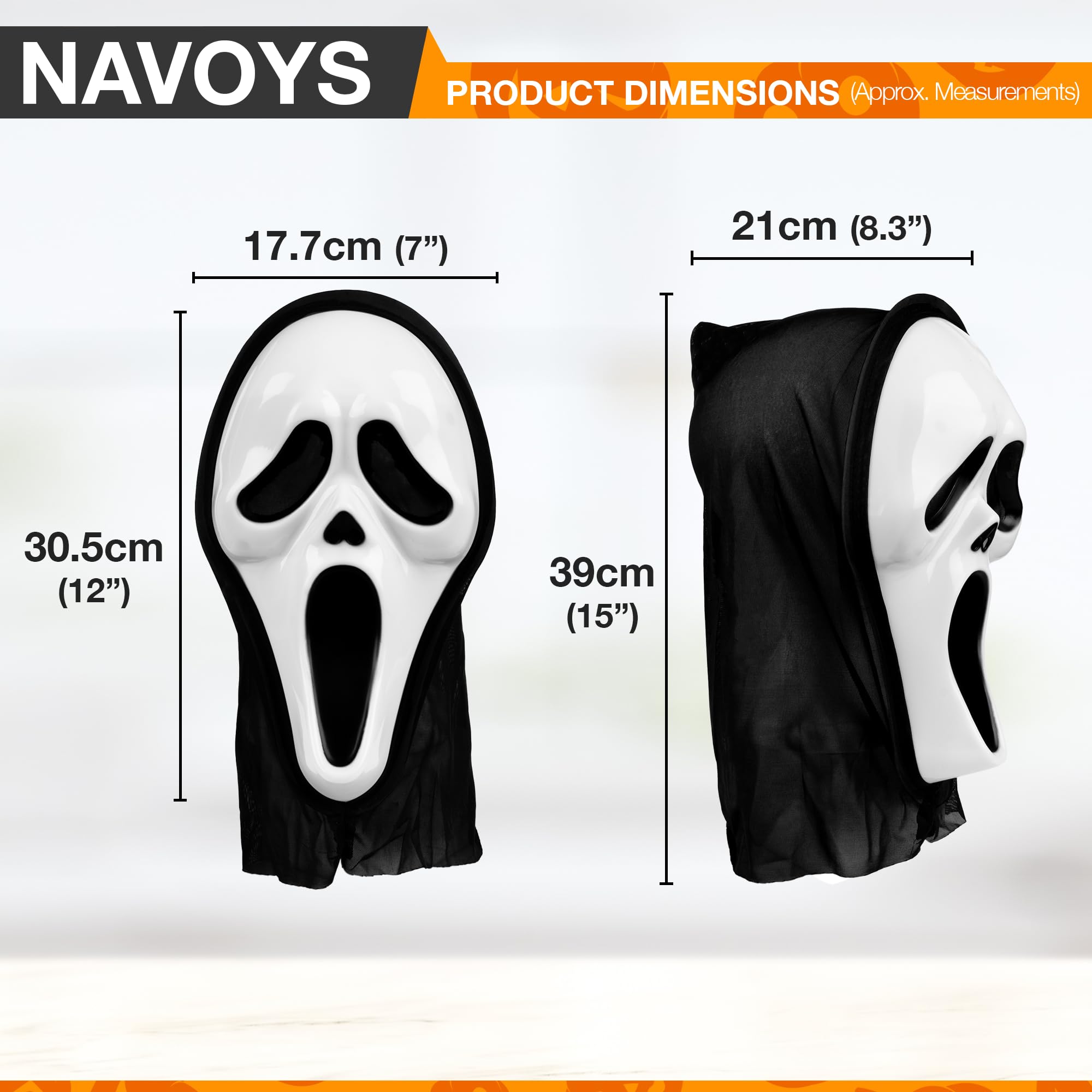 Navoys Santa Beard - Father Christmas Costume Accessory for Men & Women, Black - Image 2