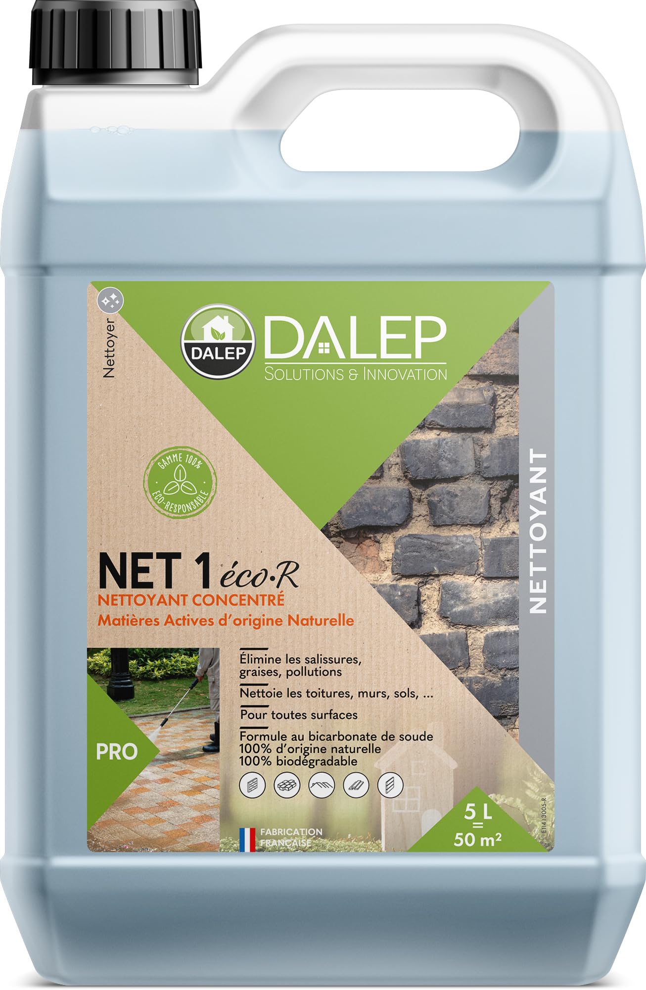 DALEP Nettoyant concentré Net 1 ECO-R à base de matières actives d'origine naturelle - bidon 5 L