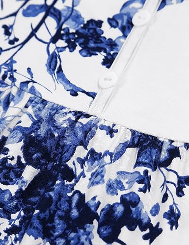 Miniatura 3 de BAISHENGGT Women's Tunic Tops for Leggings Summer Short Sleeve Henley V Neck Button Casual Blouses Flowy T Shirt